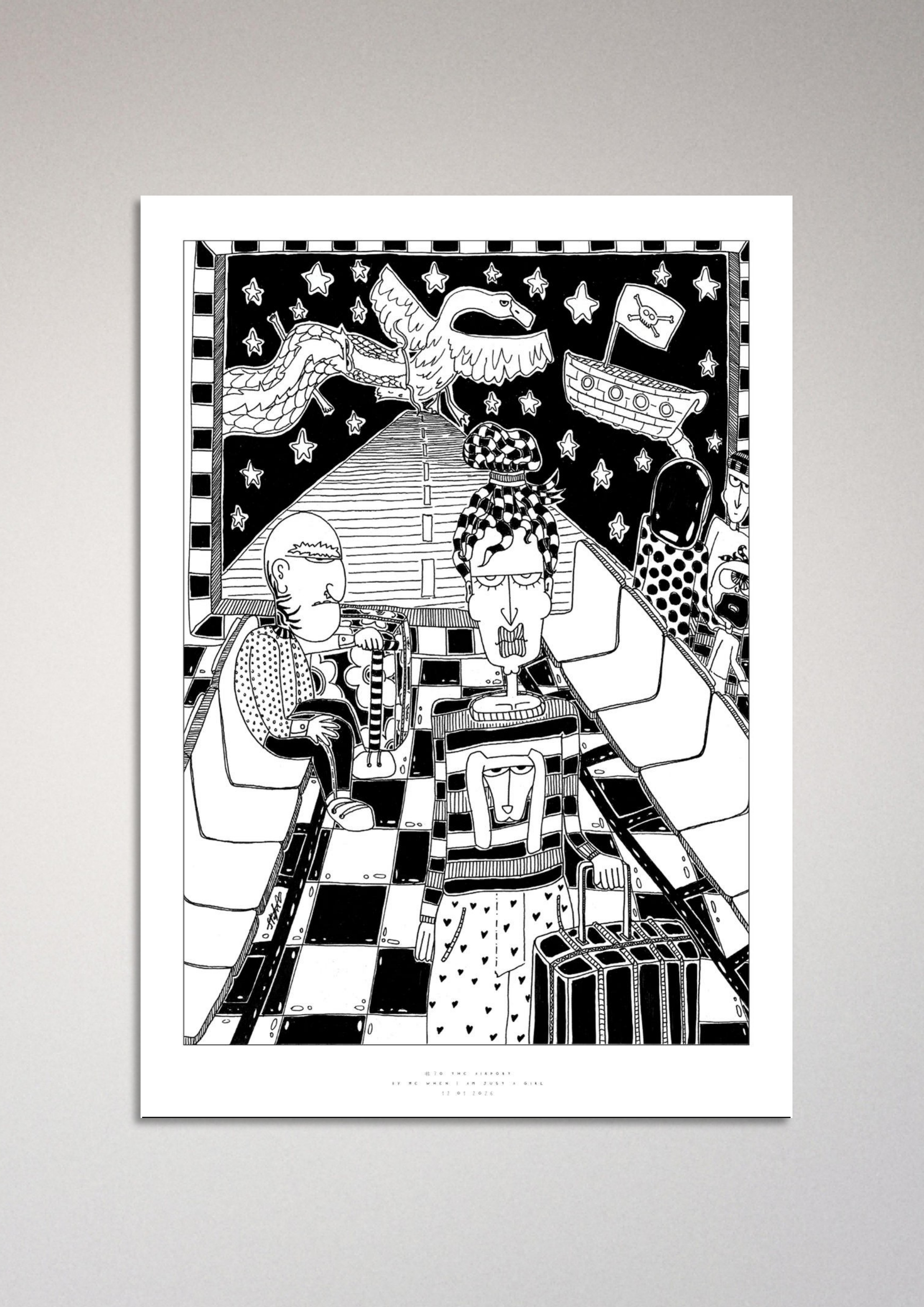 #70 The airport - Semi-Glossy Paper Poster