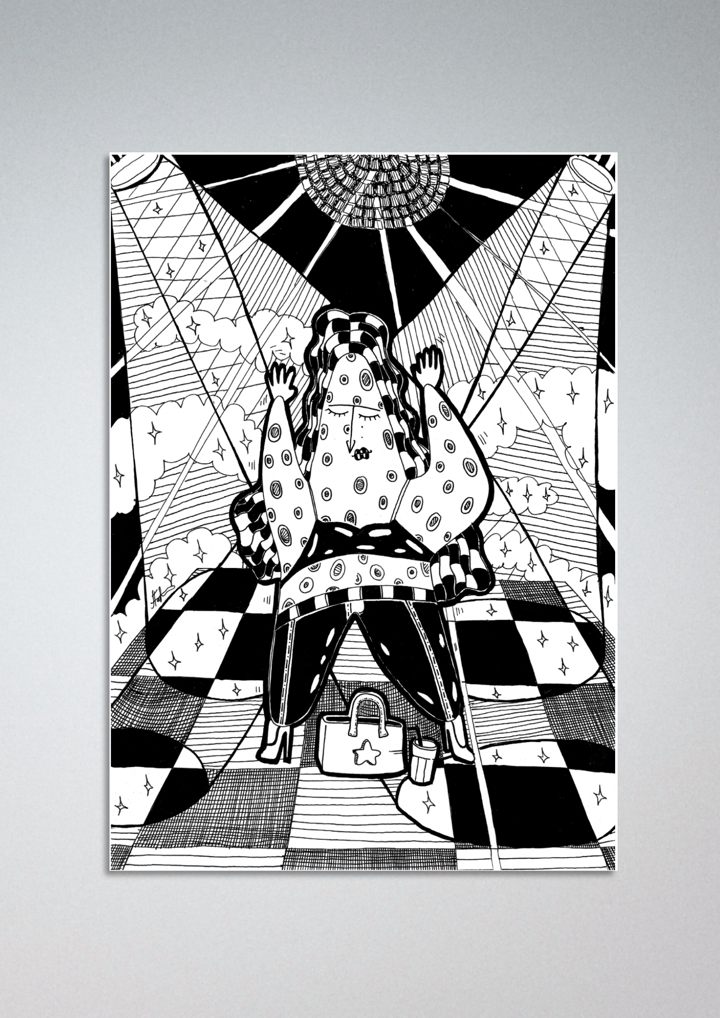 #40 Star white girl dancing - Gilcèe Print