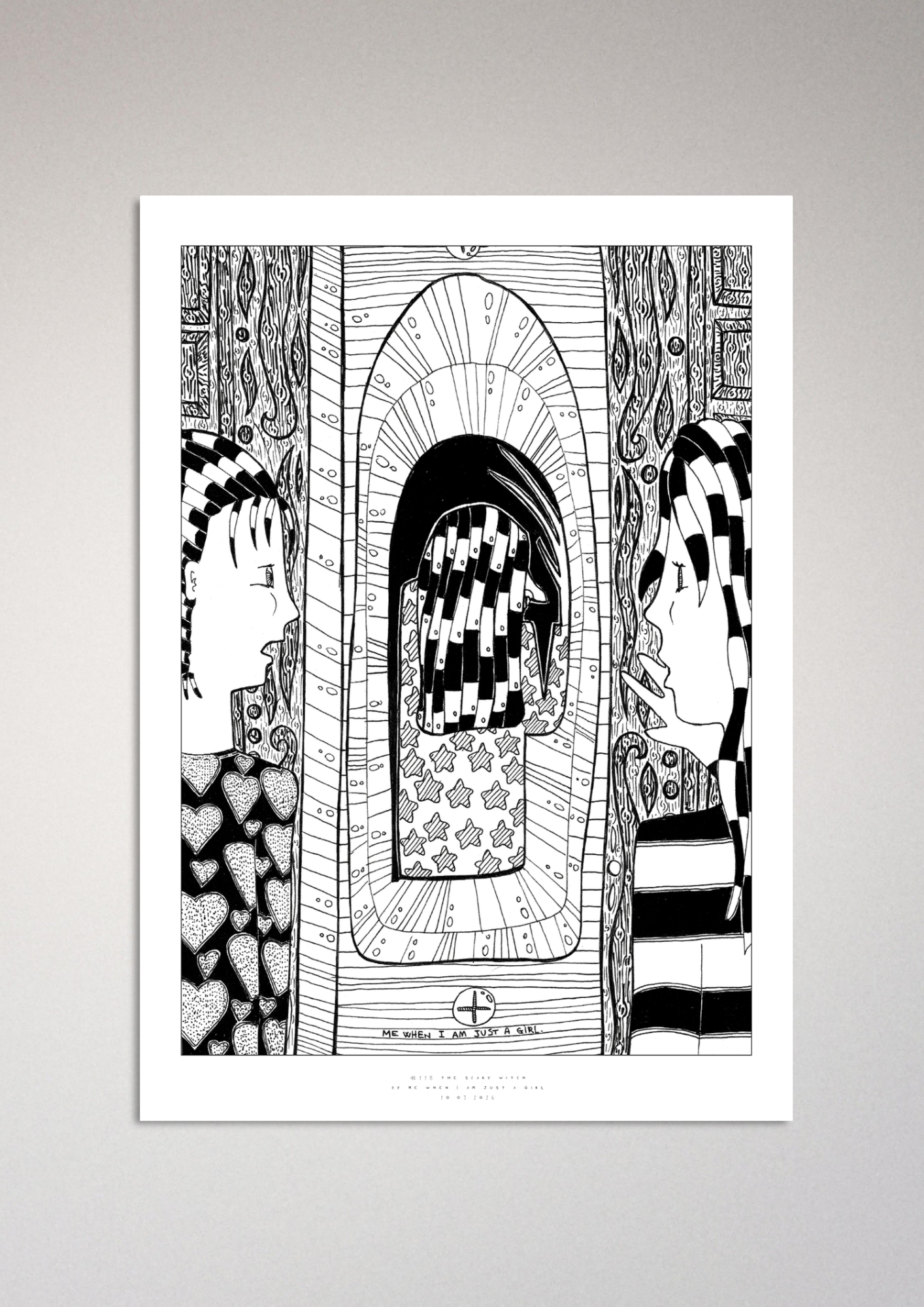 #118 The scary witch -  Semi-Glossy Paper Poster