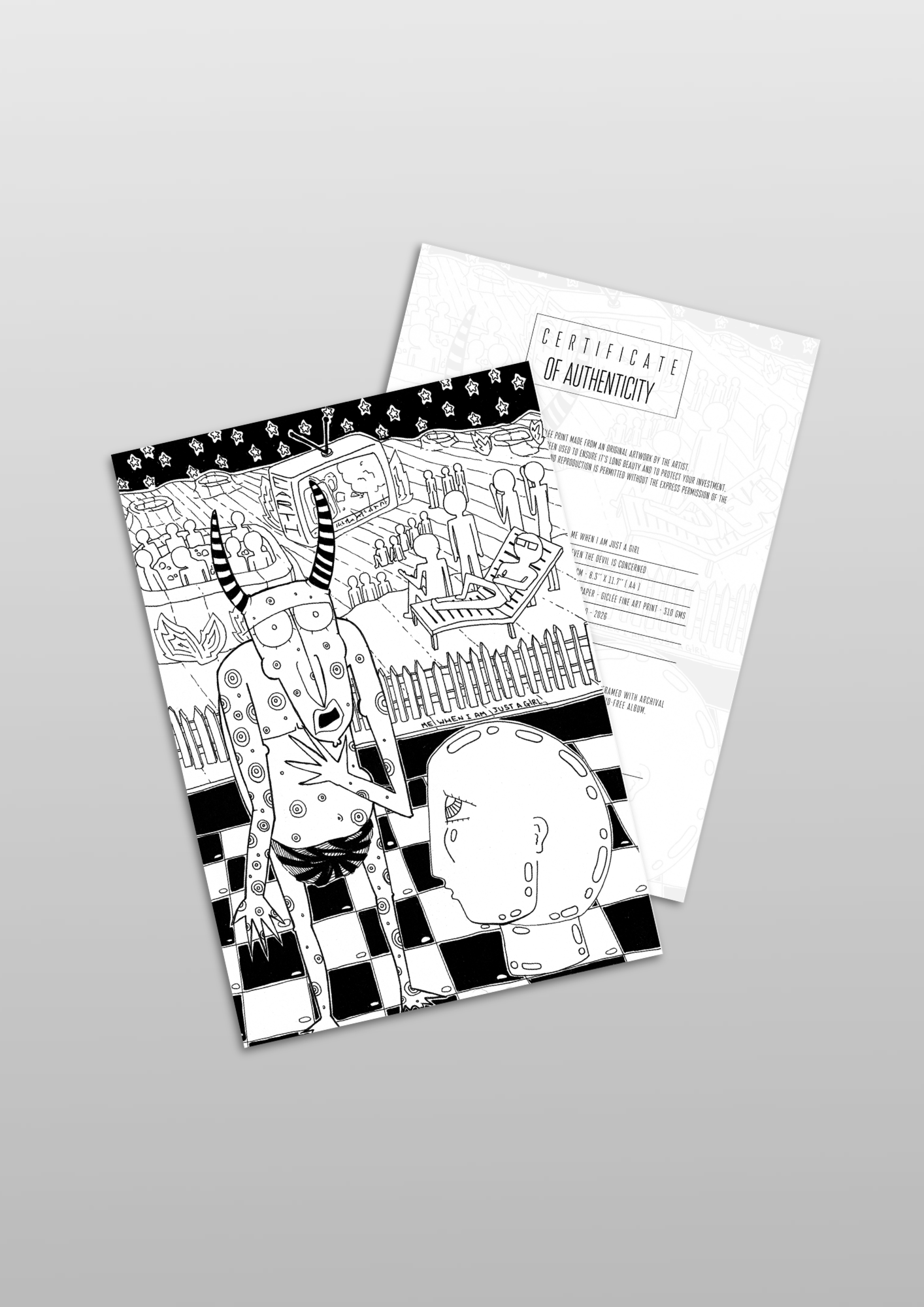 #121 Even the devil is concerned - Gilcèe Print