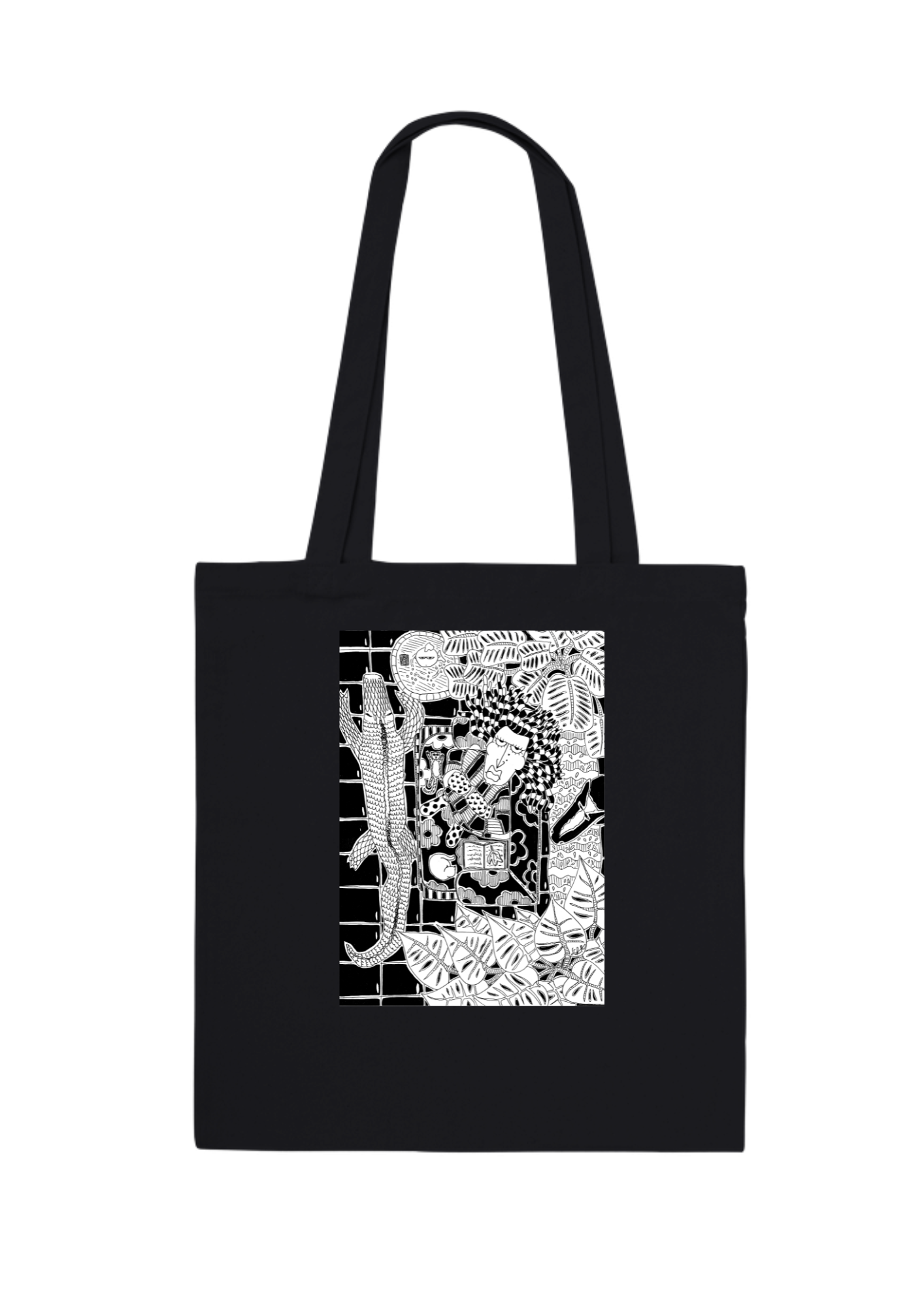 #73 Home life -  Organic Tote Bag - Black