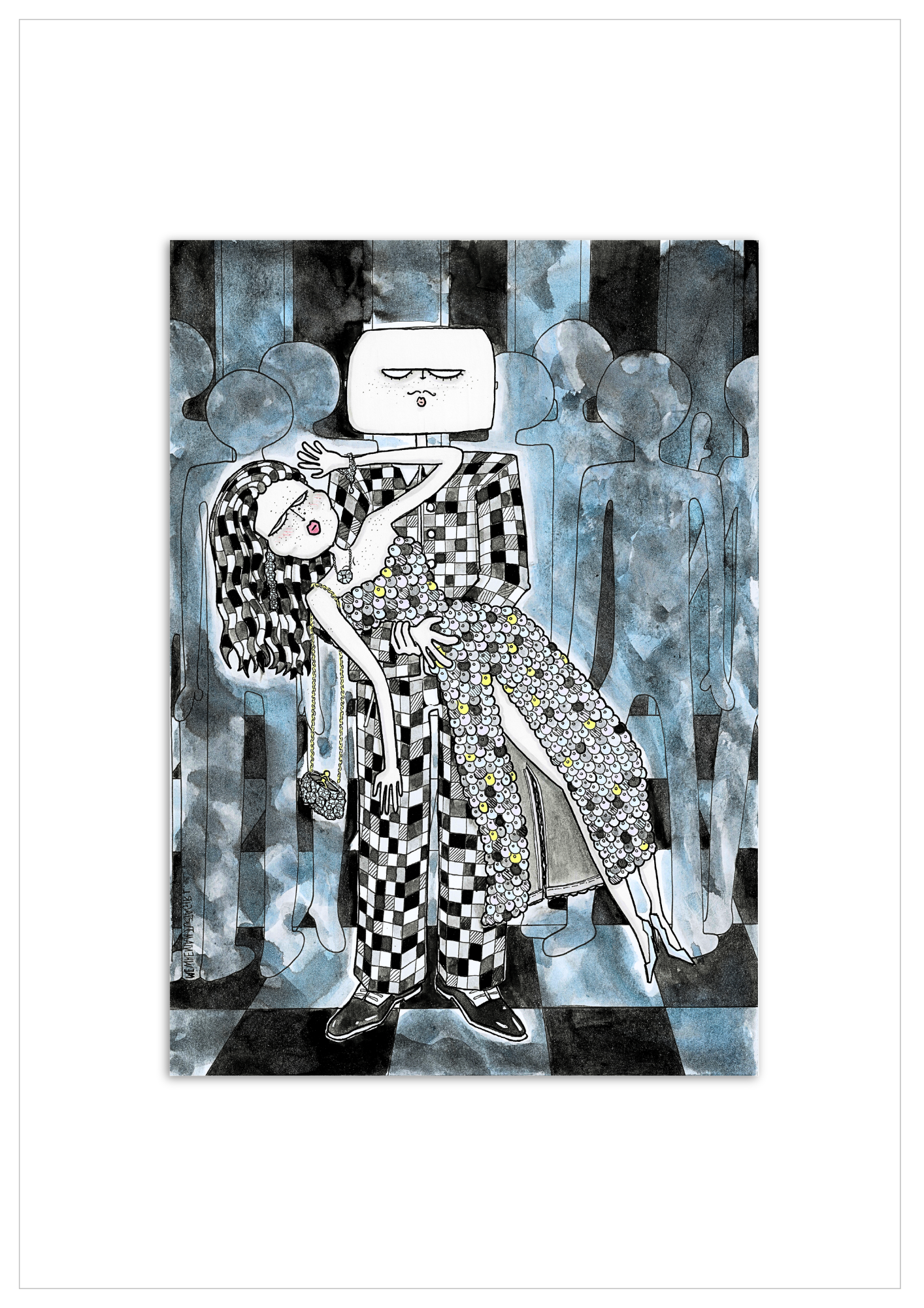#147 Swept off her feet - small print