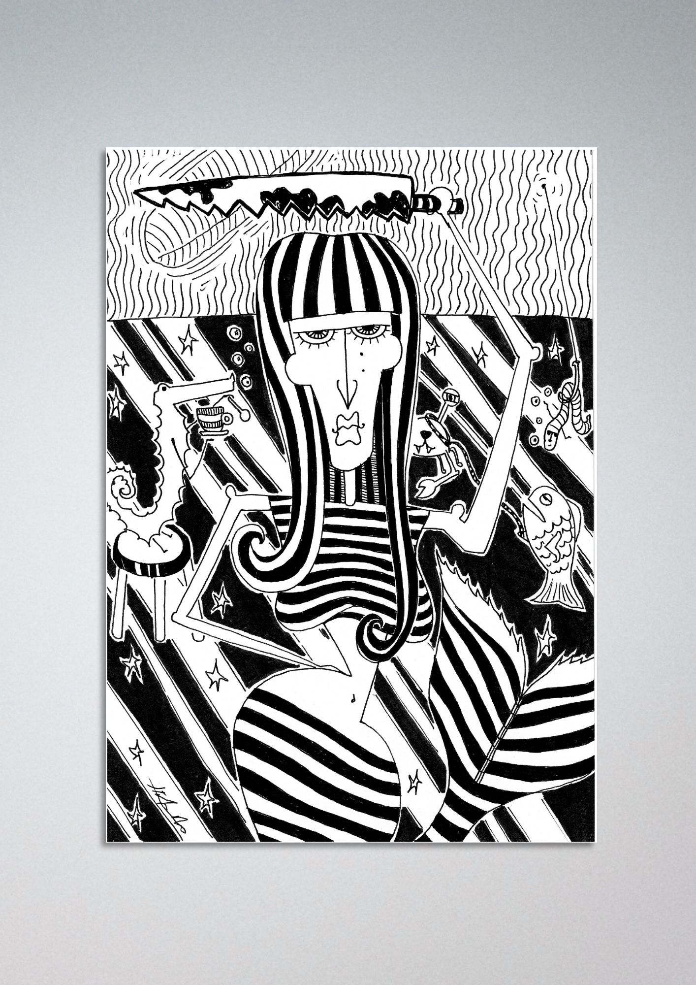 #17 A murdery siren and a crob - Gilcèe Print