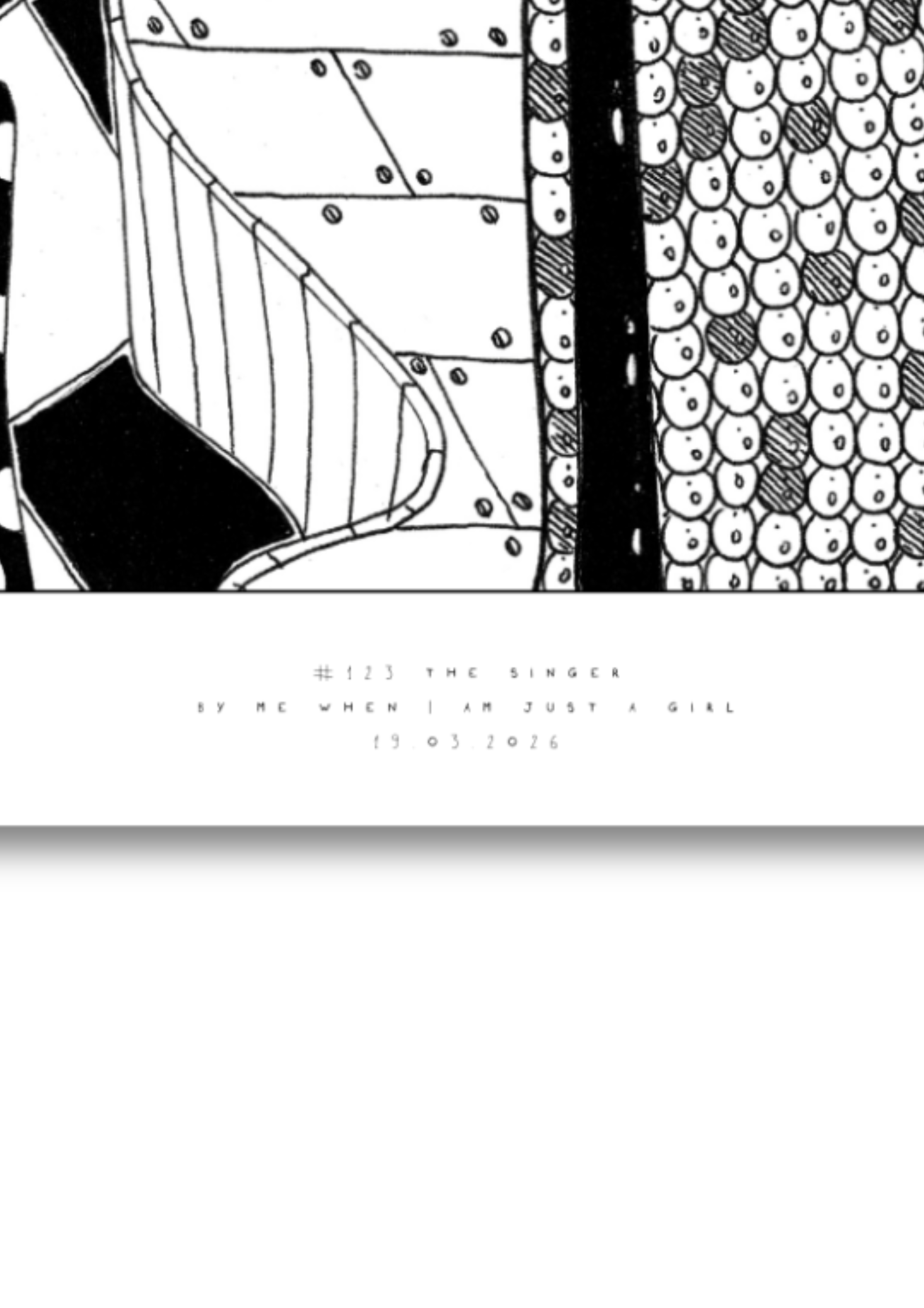 #123 The singer -  Semi-Glossy Paper Poster