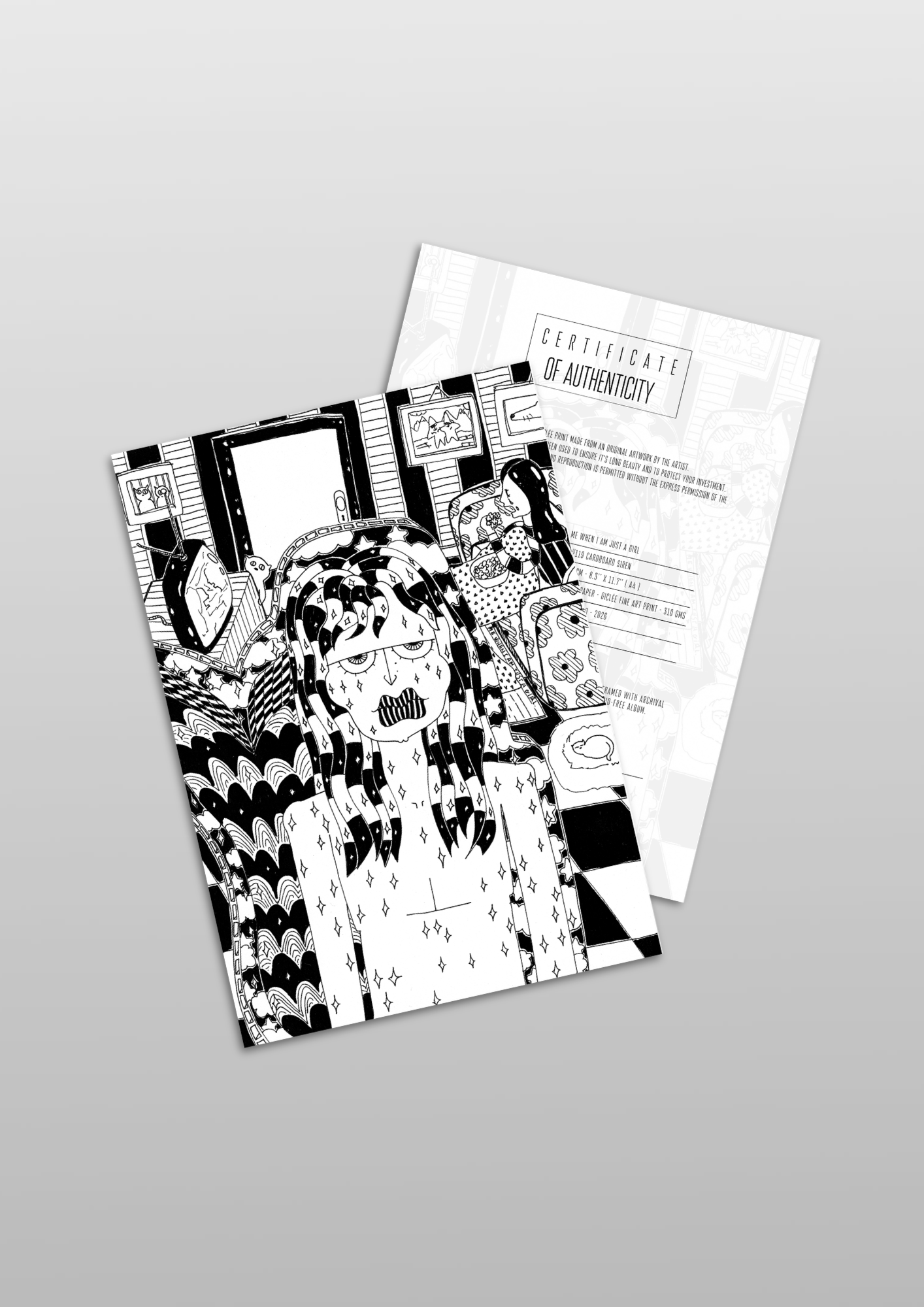 #119 Cardboard siren - Gilcèe Print