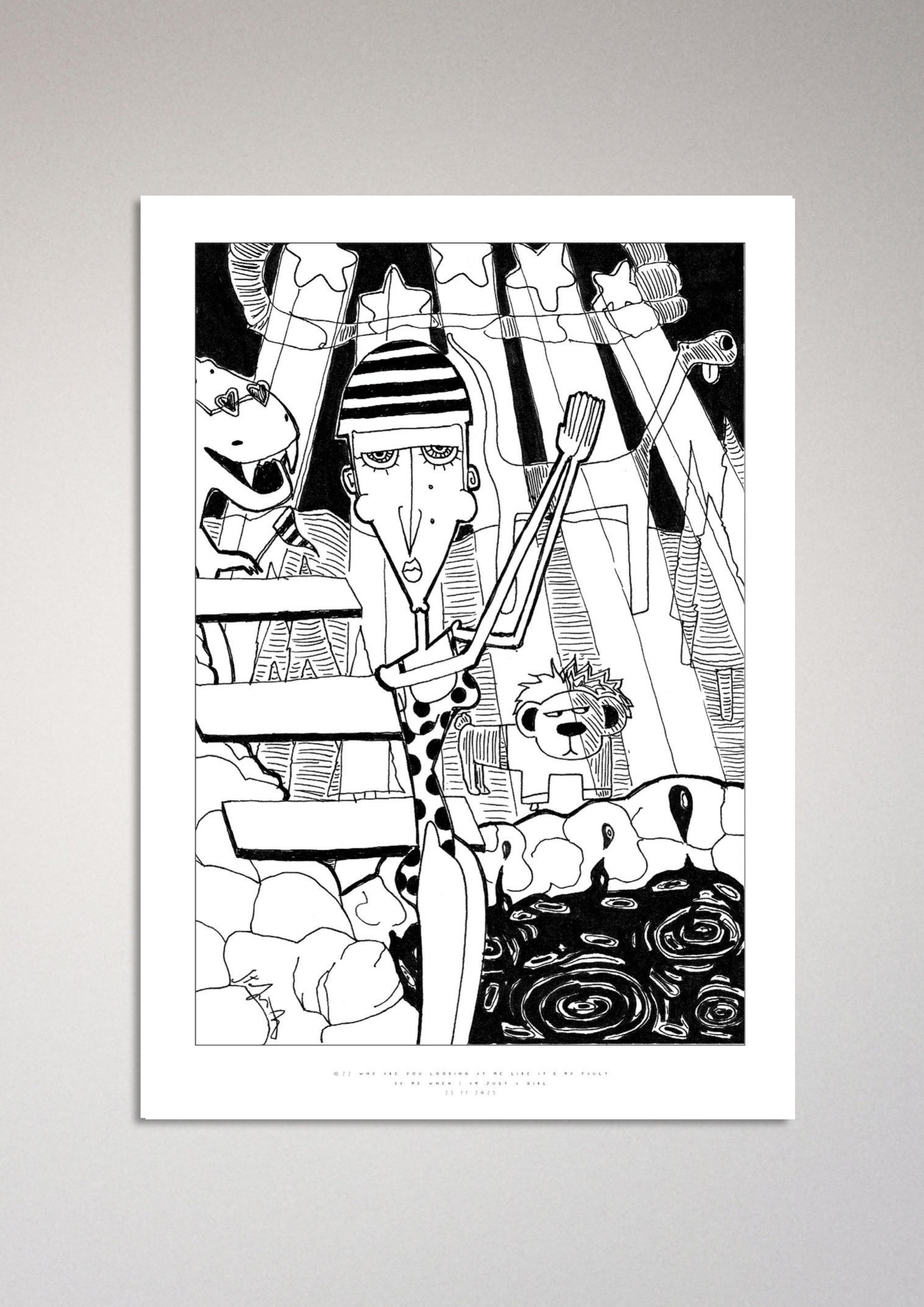 #22 Why are you looking at me like it's my fault  - Semi-Glossy Paper Poster