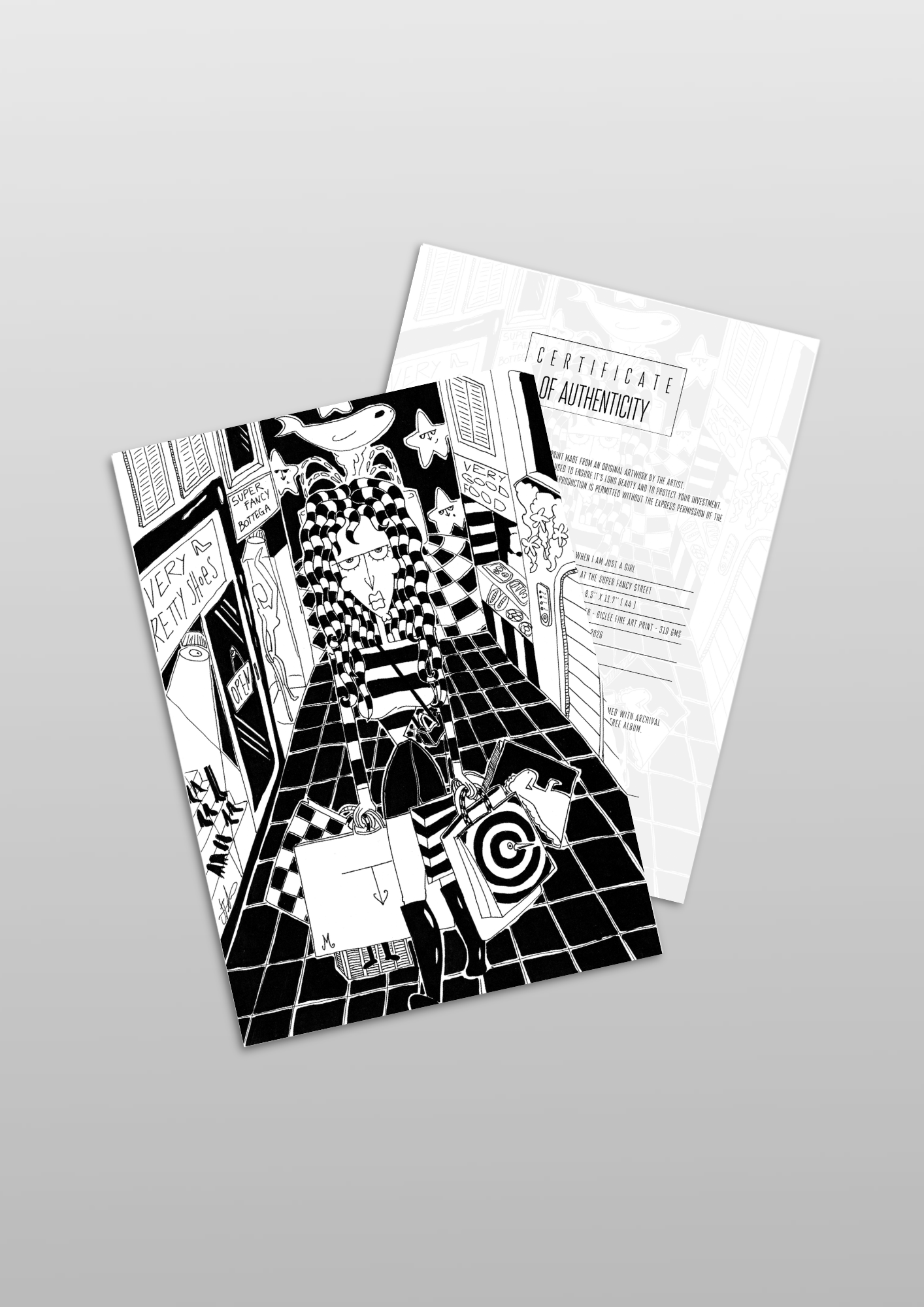 #33 Shopping at the super fancy street - Gilcèe Print