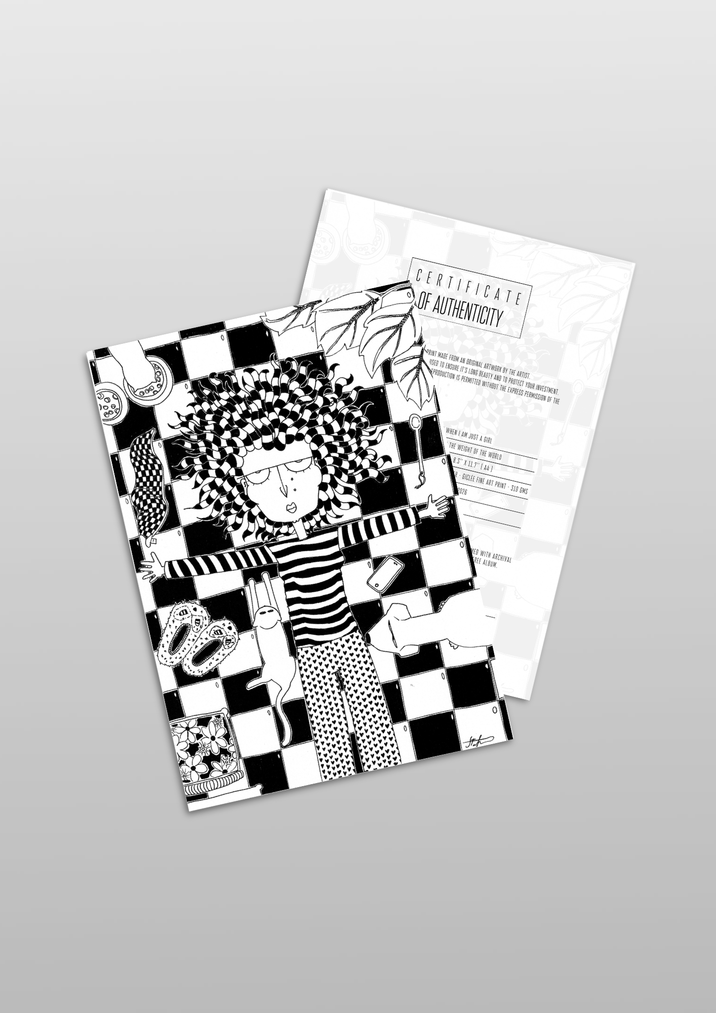 #90 Feeling the weight of the world - Gilcèe Print