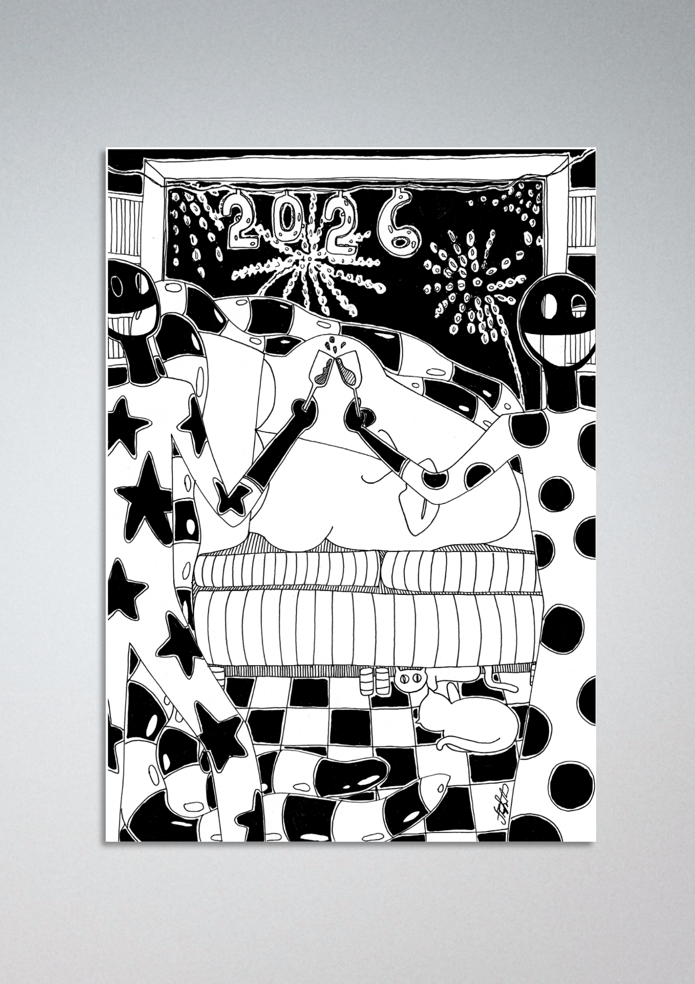 #59 Let the giant head sleep - Gilcèe Print