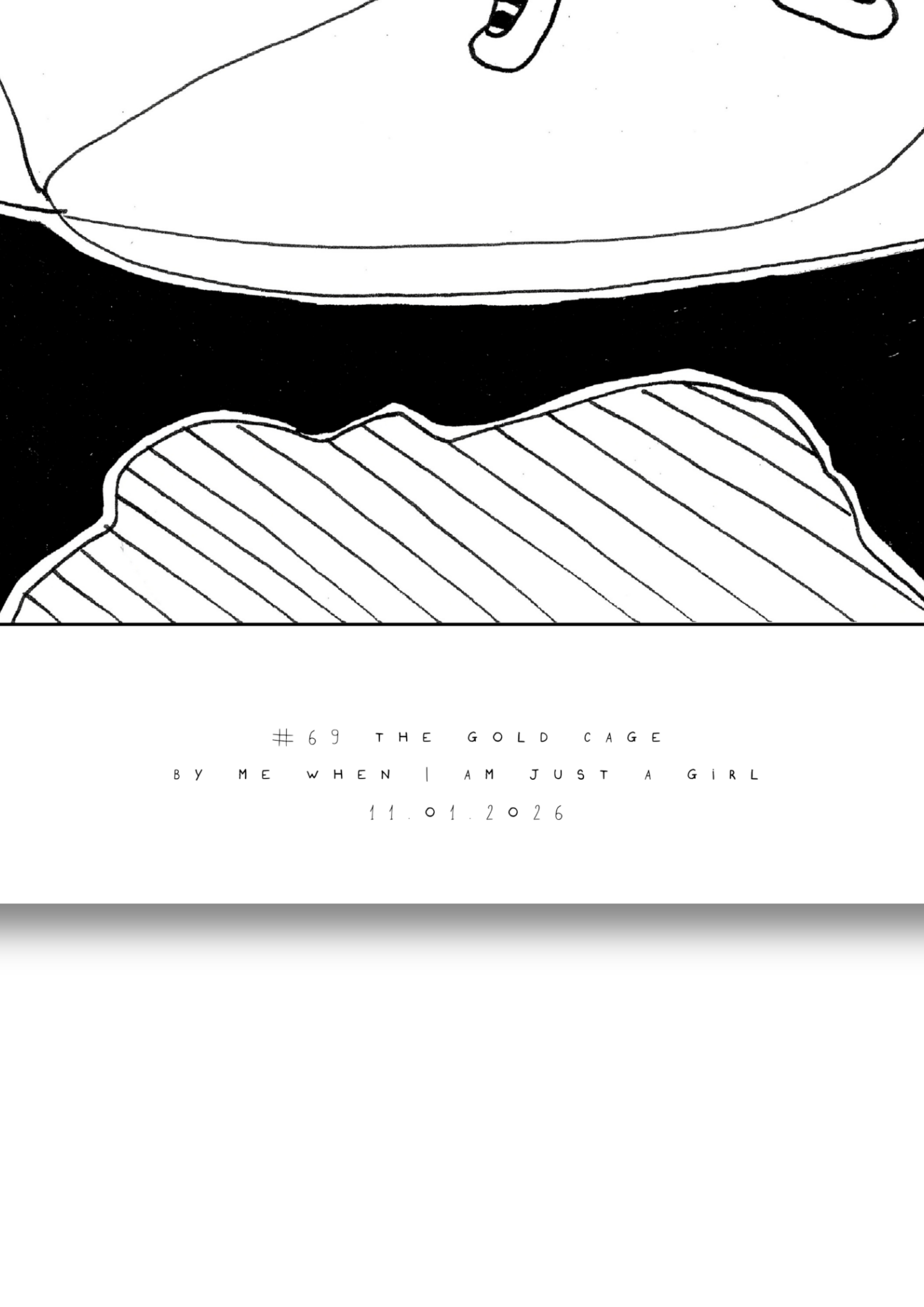 #69 The gold cage - Semi-Glossy Paper Poster