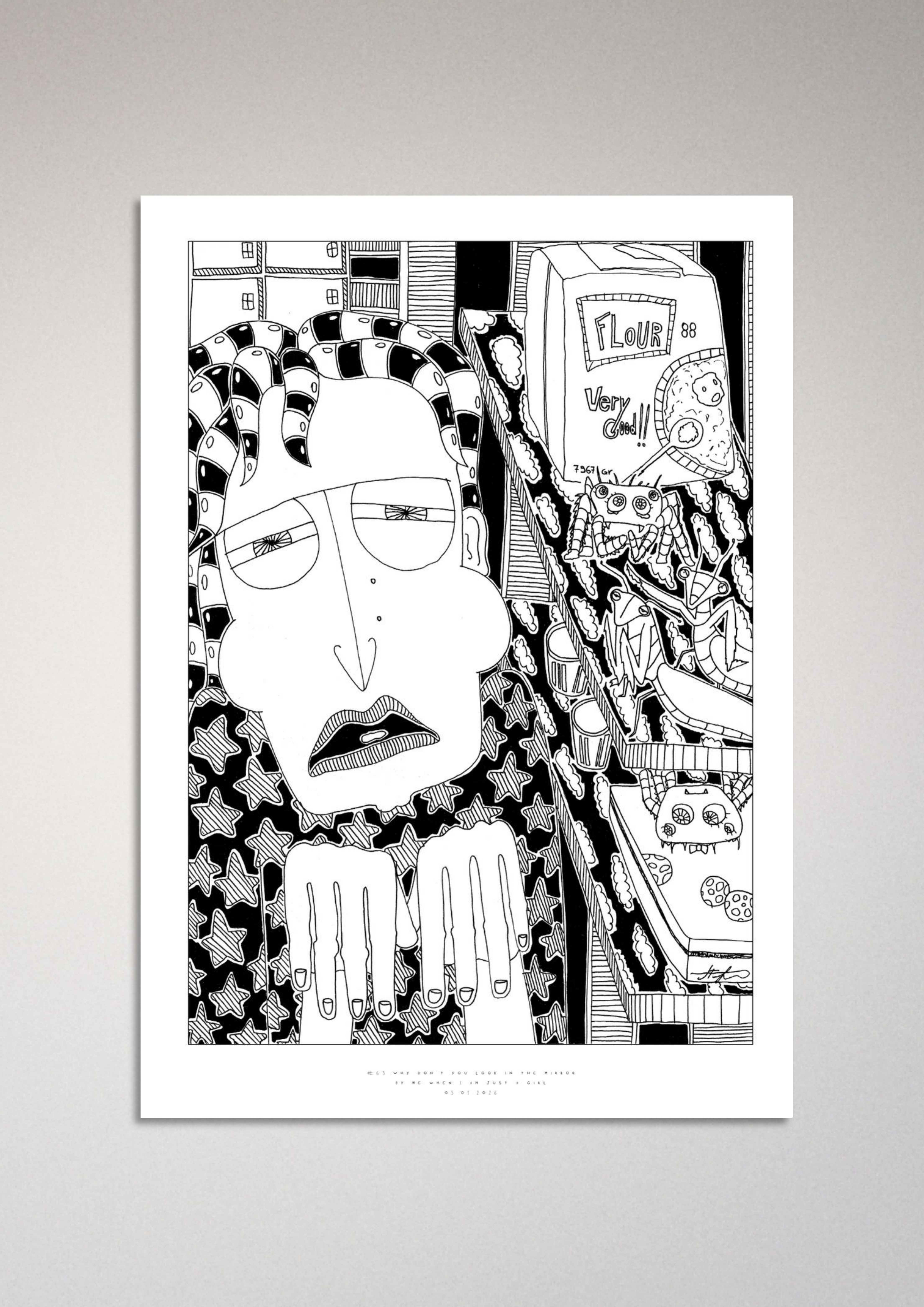 #63 Why don't you look in the mirror - Semi-Glossy Paper Poster