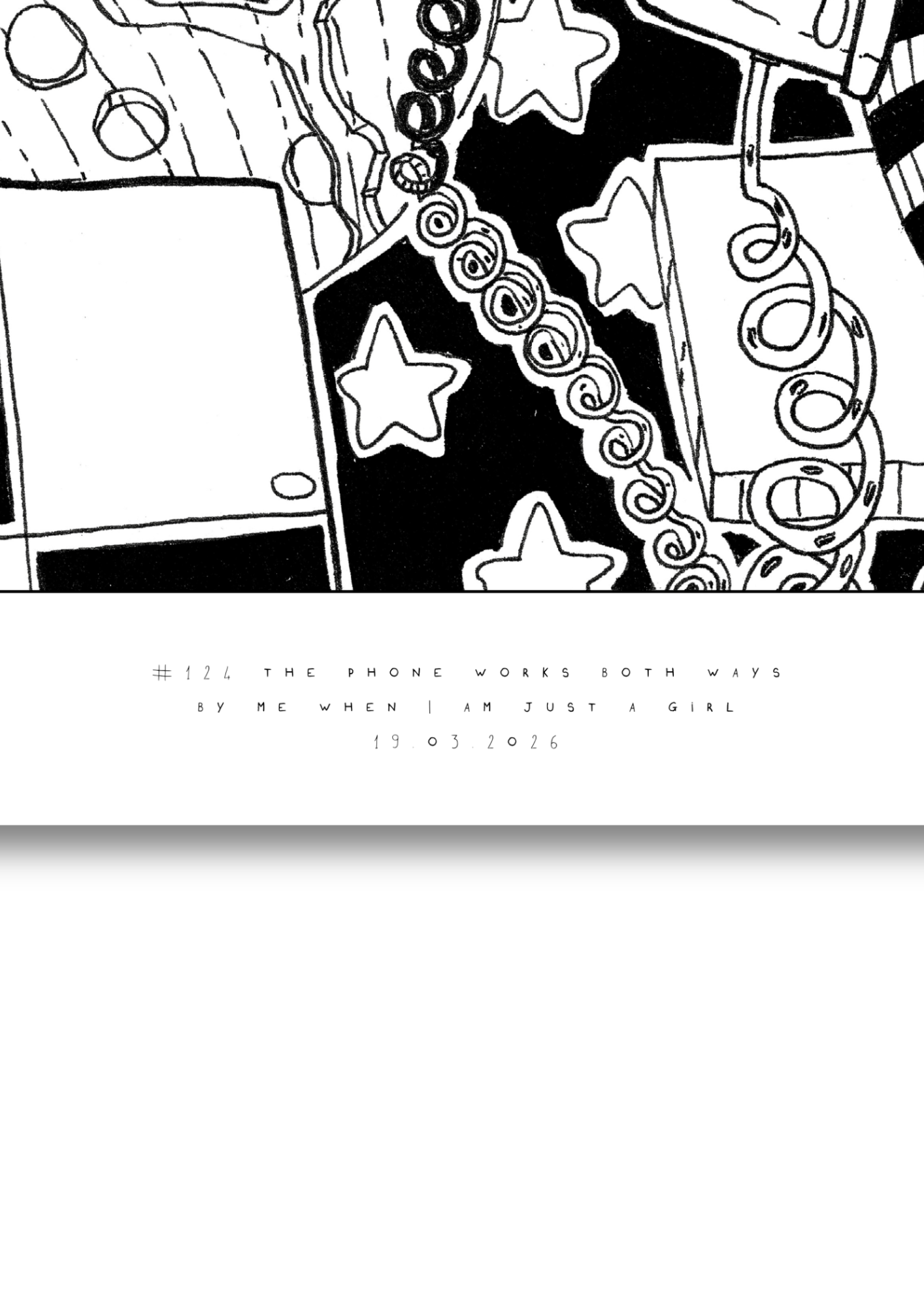 #124 The phone works both ways -  Semi-Glossy Paper Poster