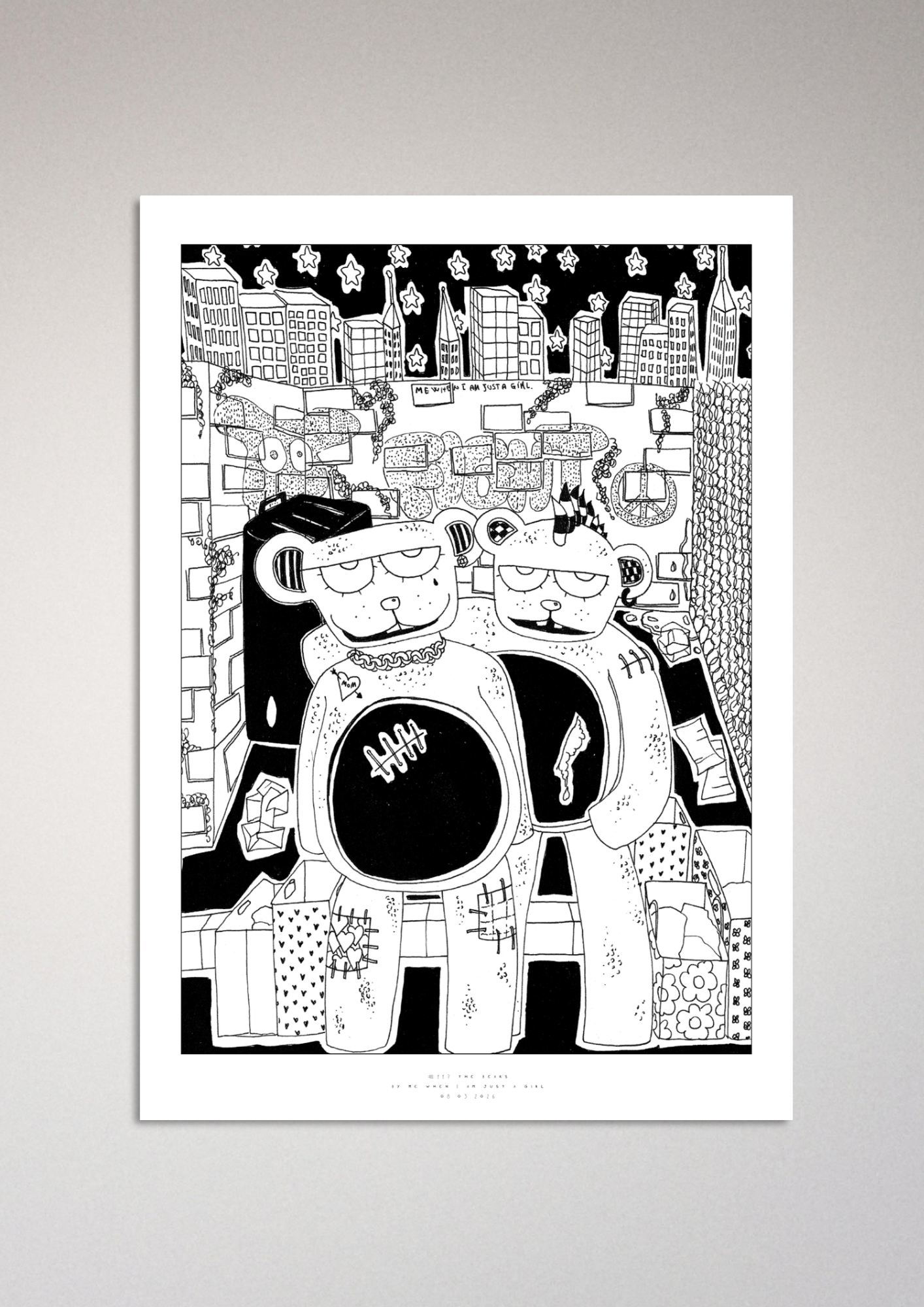 #117 The bears -  Semi-Glossy Paper Poster