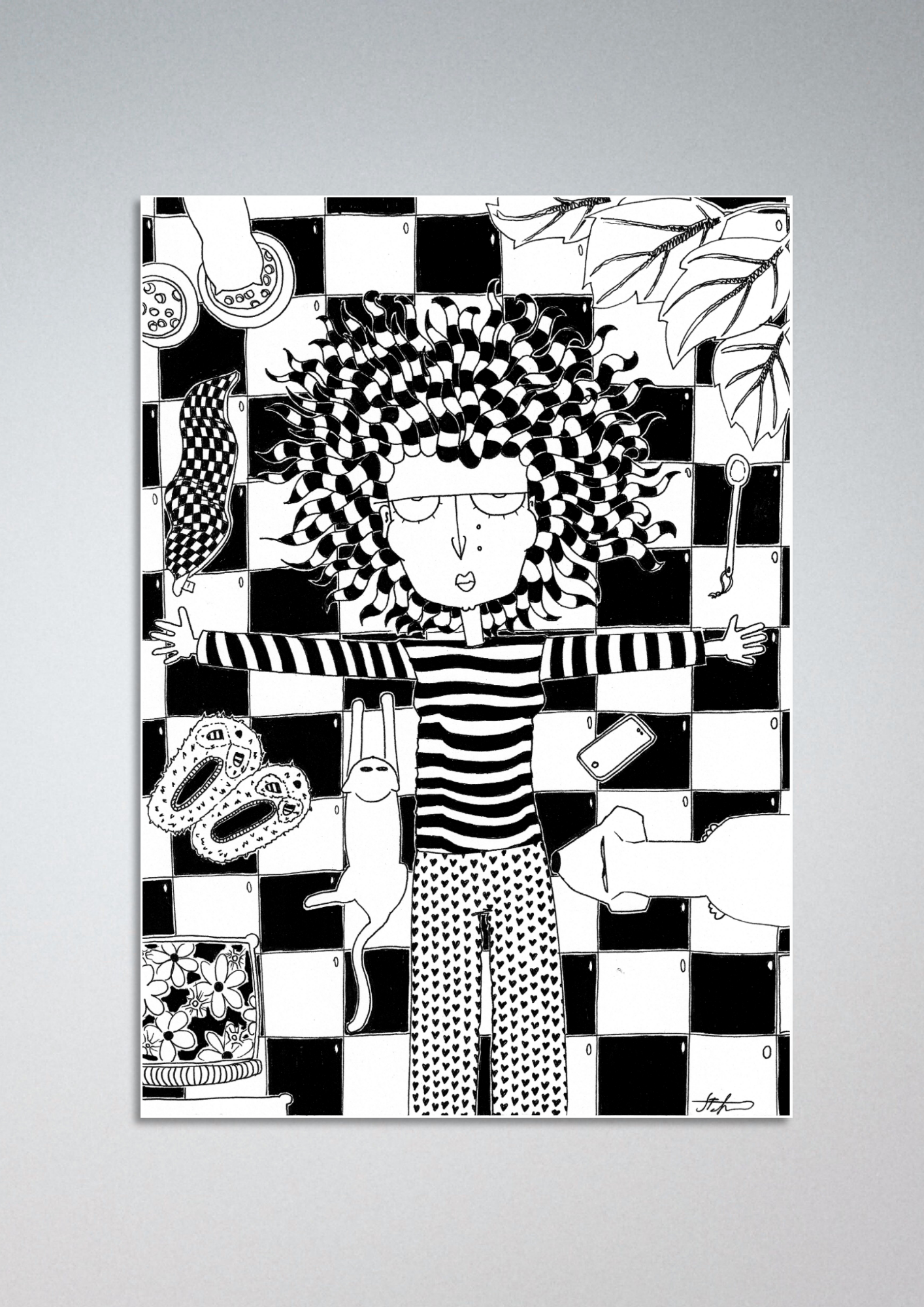 #90 Feeling the weight of the world - Gilcèe Print