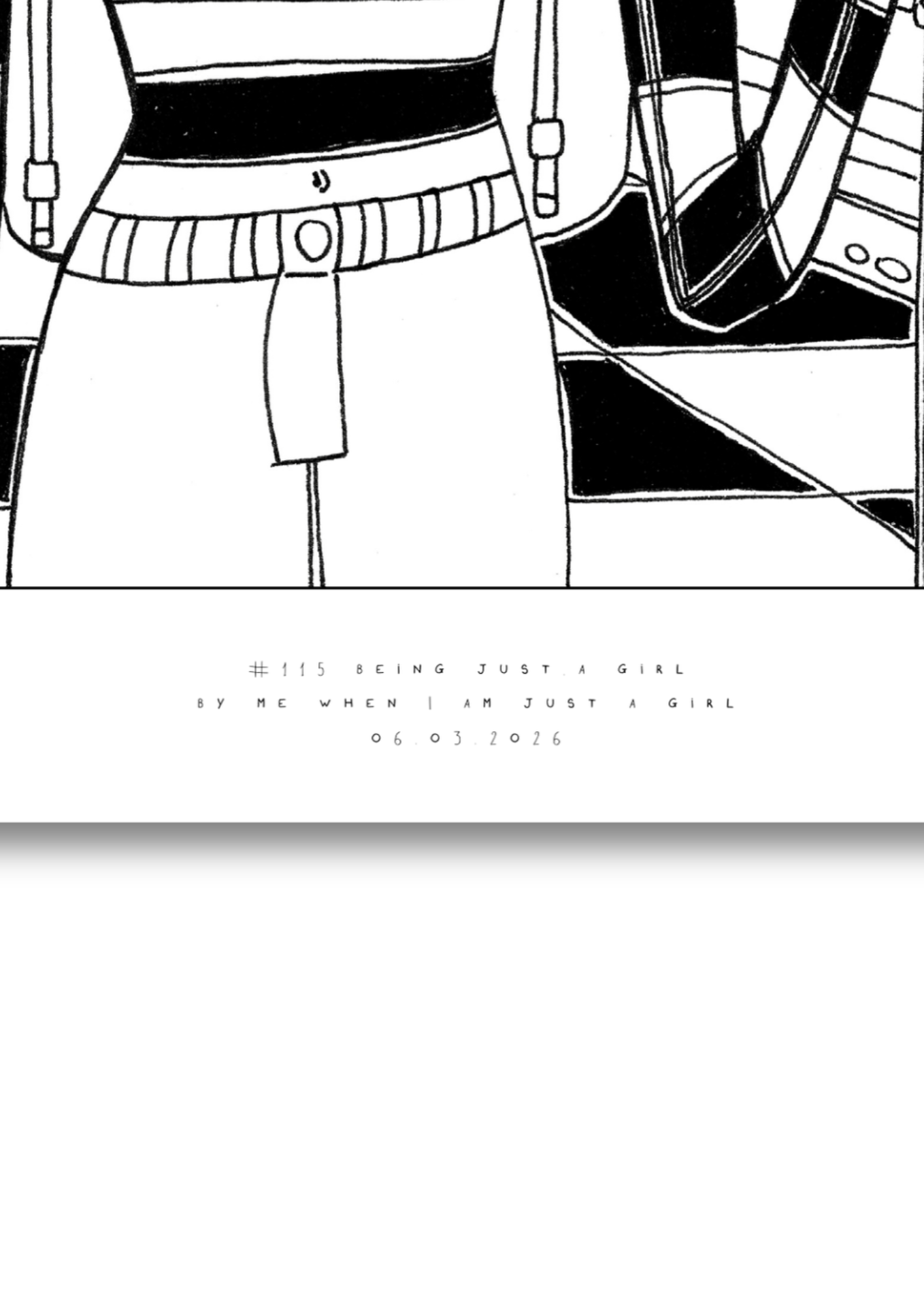 #115 - Being just a girl -  Semi-Glossy Paper Poster