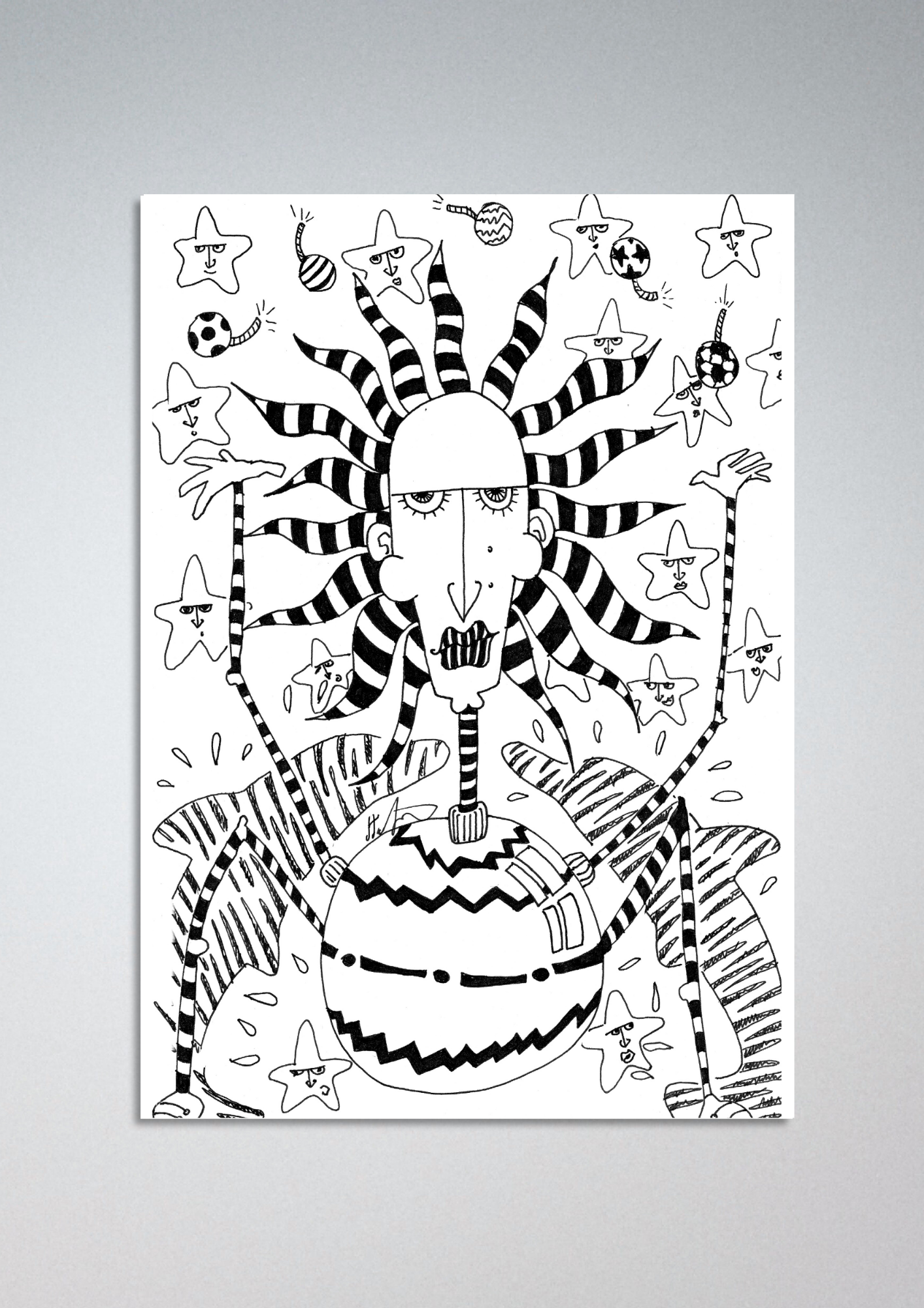 #5 The clown and the christmas balls - Gilcèe Print