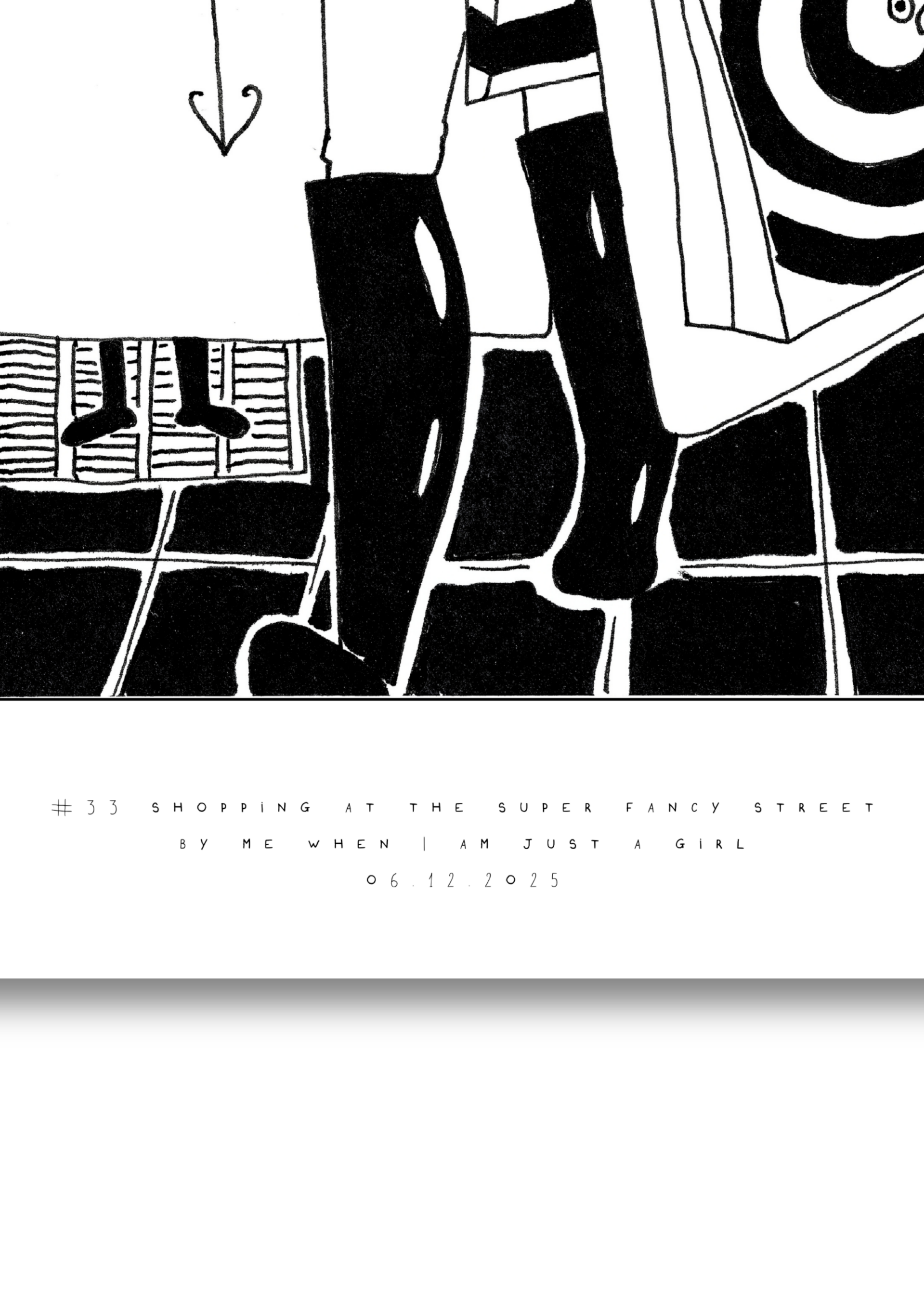 #33 Shopping at the super fancy street - Semi-Glossy Paper Poster