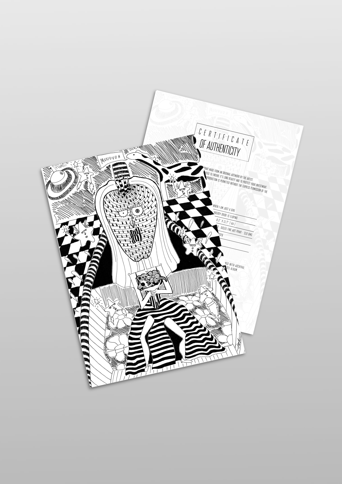 #15 Strawberry bride is eloping - Gilcèe Print