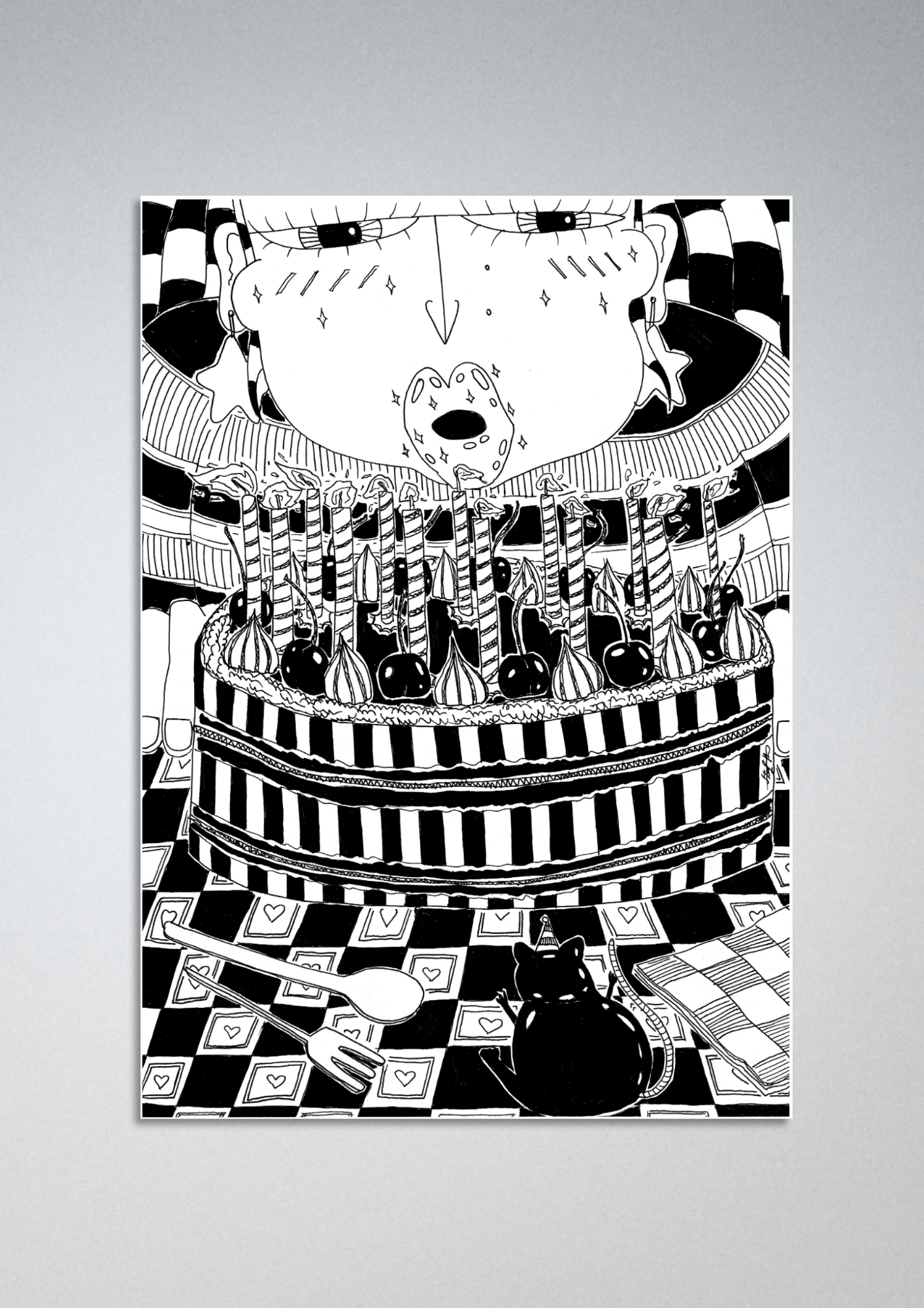 #50 Happy chocolate cake day - Gilcèe Print