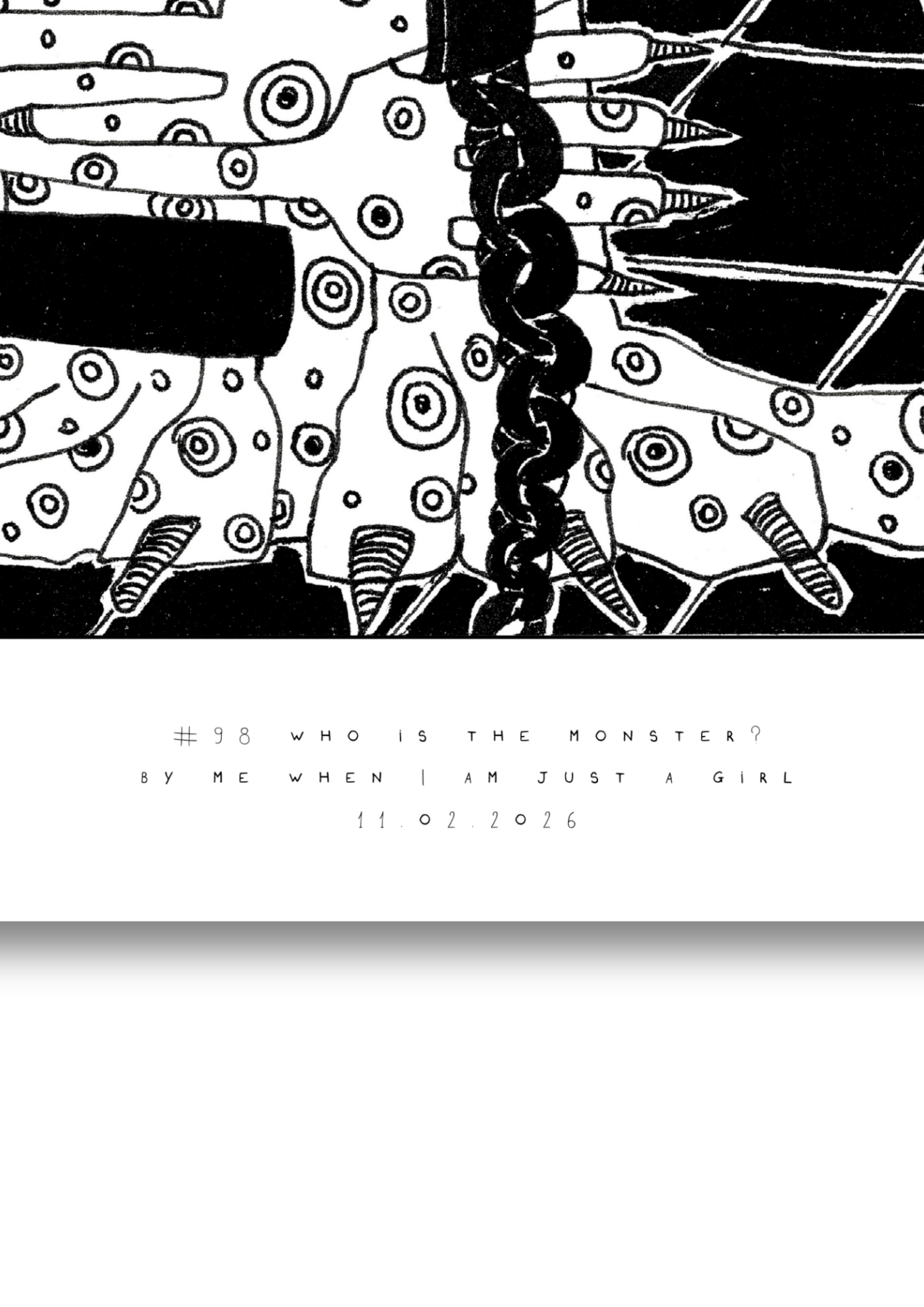 #98 - Who is the monster? - Semi-Glossy Paper Post