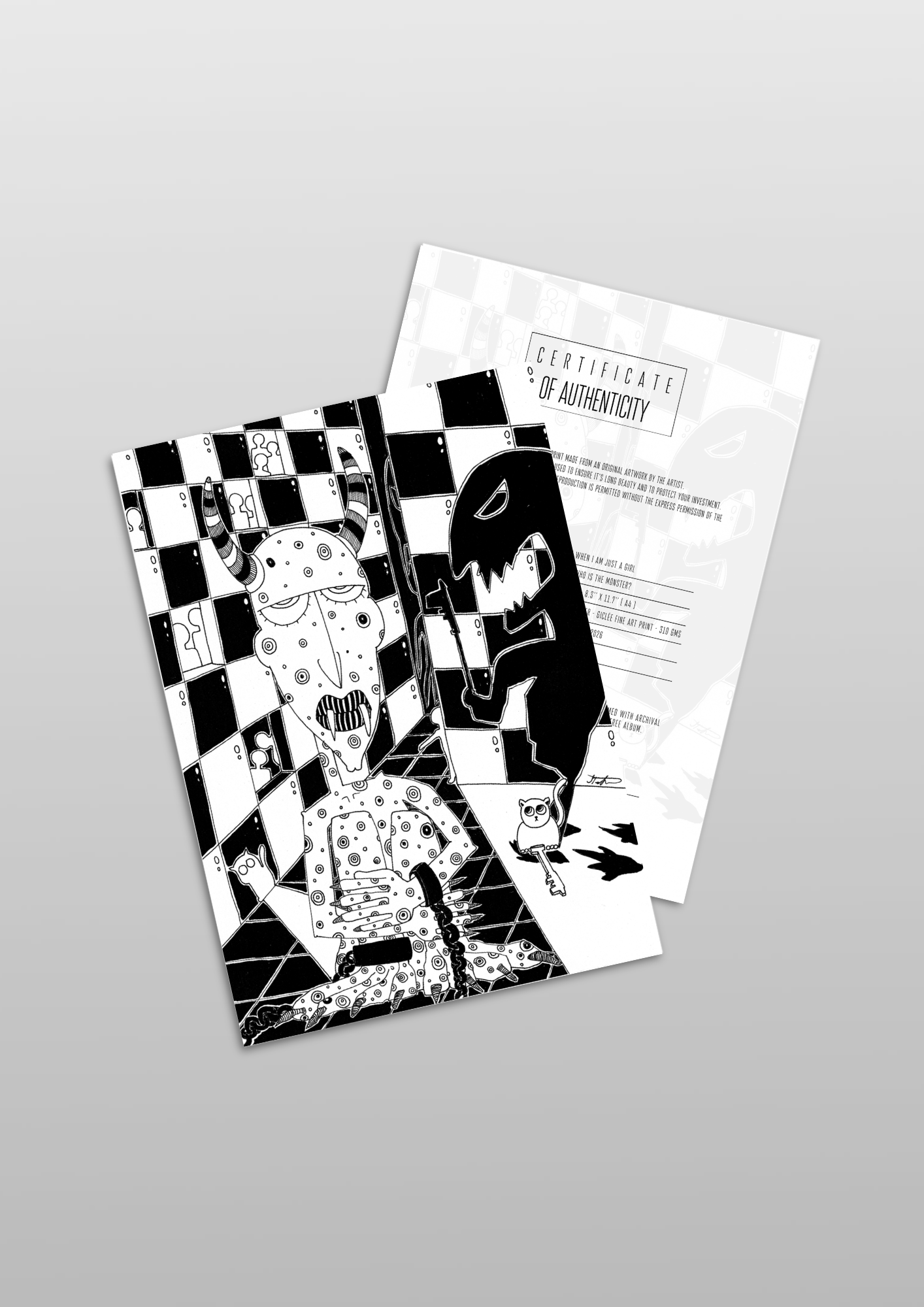 #98 Who is the monster? - Gilcèe Print