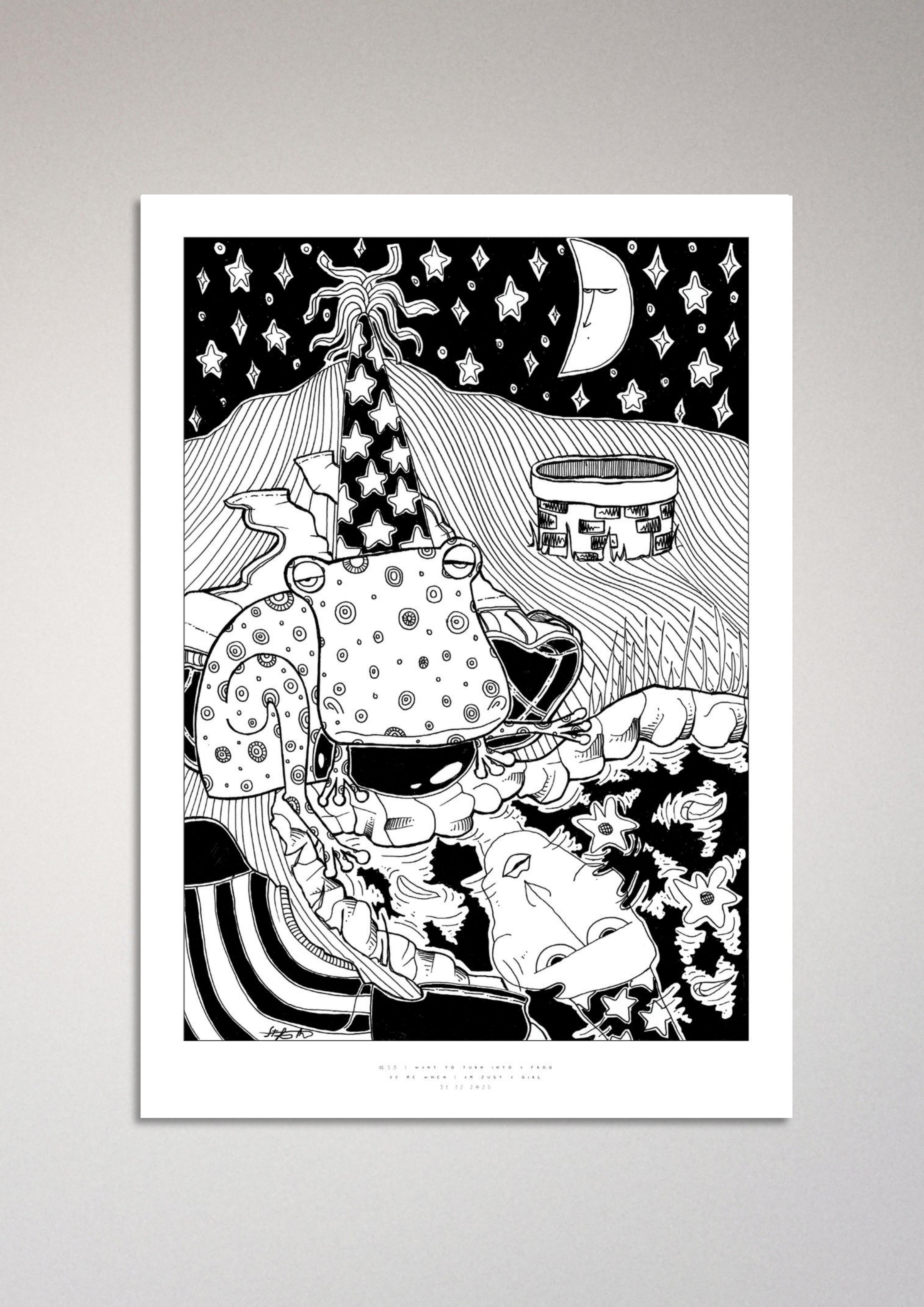 #58 I want to turn into a frog - Semi-Glossy Paper Poster