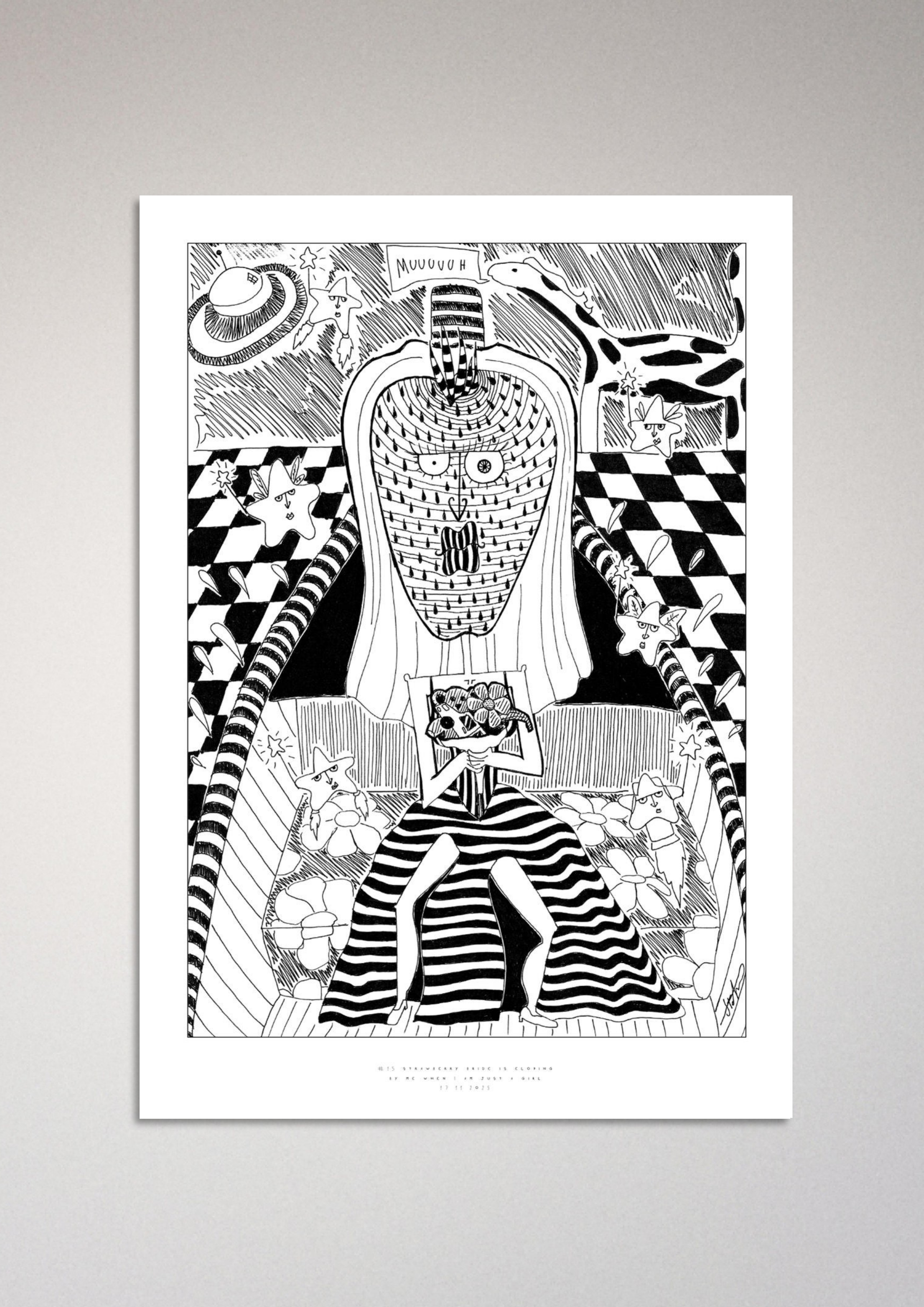 #15 Strawberry bride is eloping  - Semi-Glossy Paper Poster