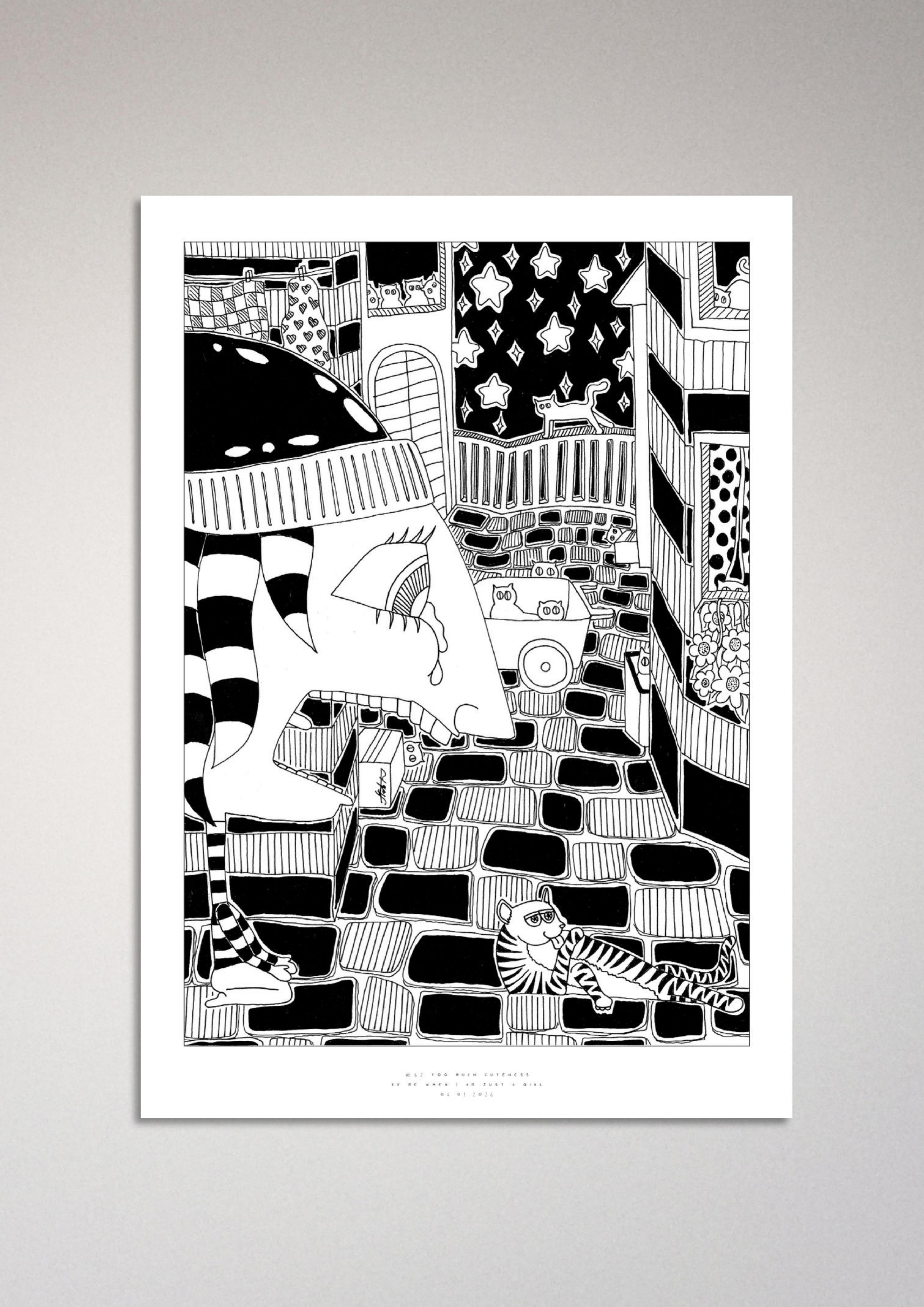 #62 Too much cuteness - Semi-Glossy Paper Poster