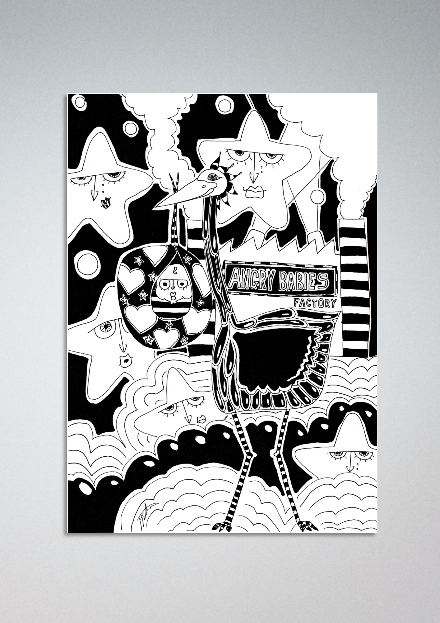 #32 Angry babies factory - Gilcèe Print