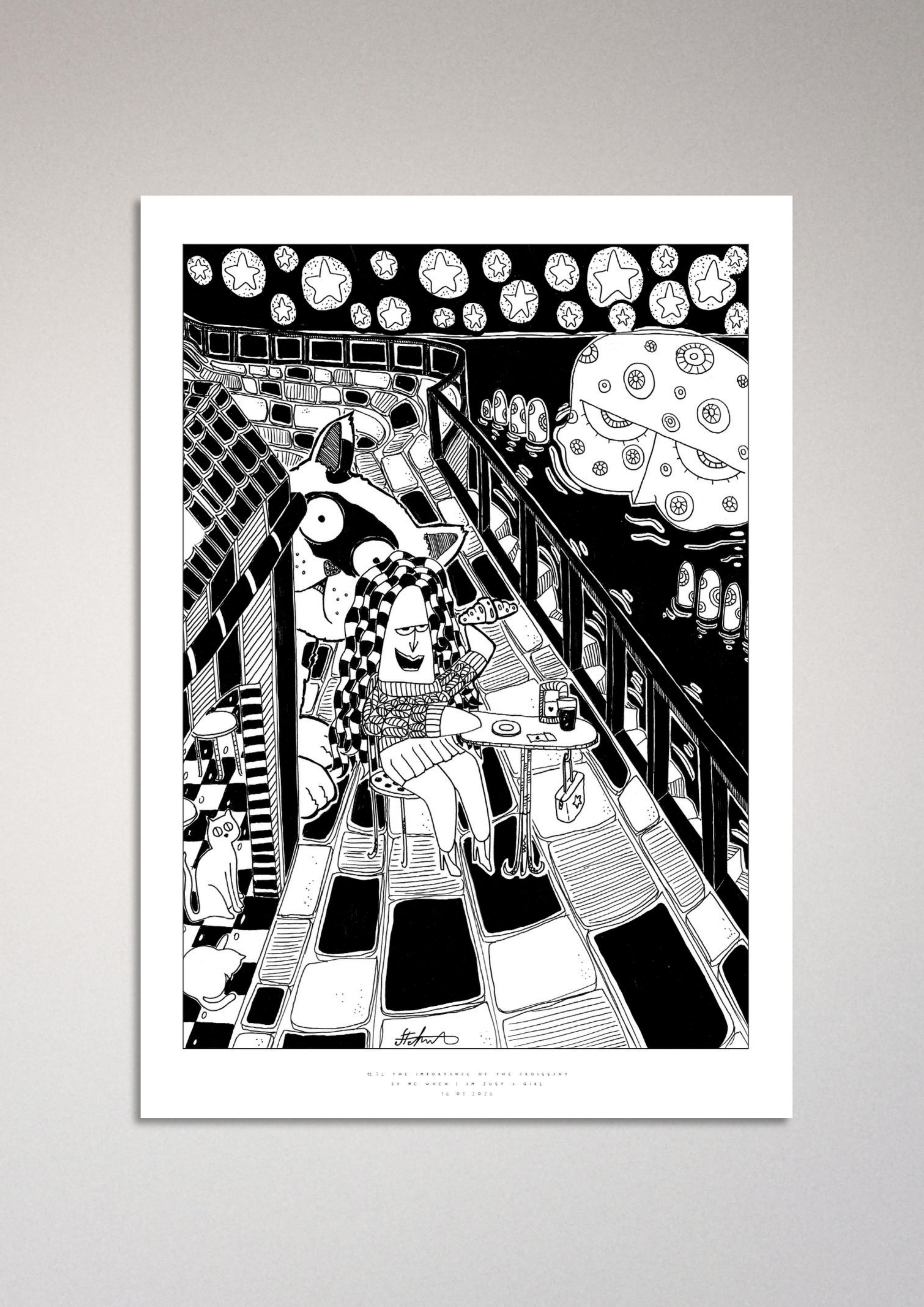 #74 The importance of the croissant - Semi-Glossy Paper Poster