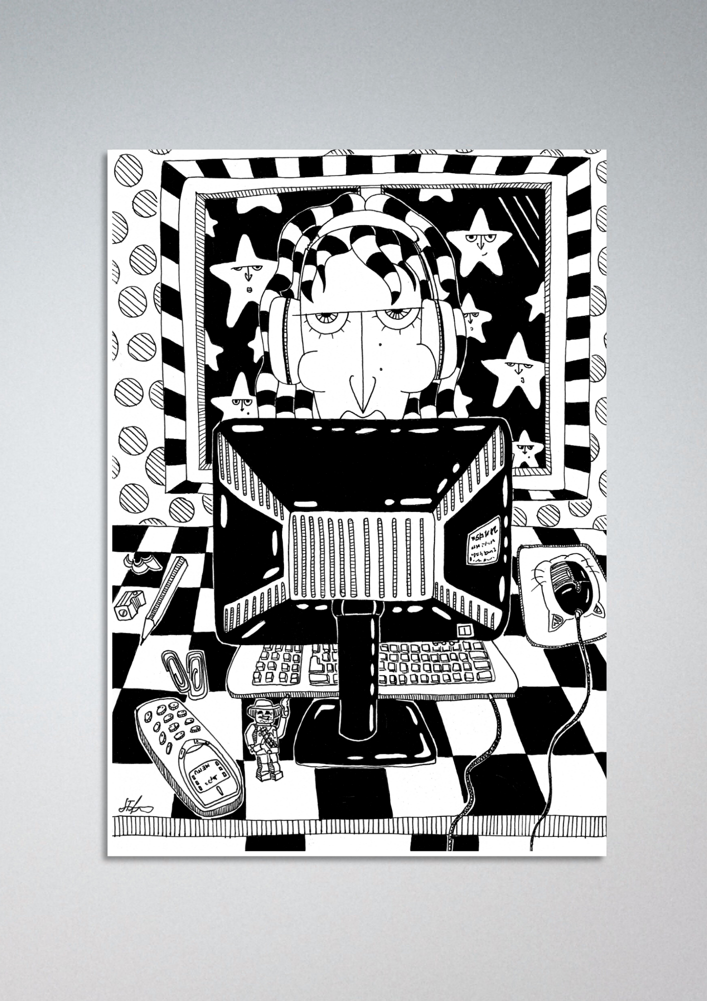 #38 The computer room - Gilcèe Print