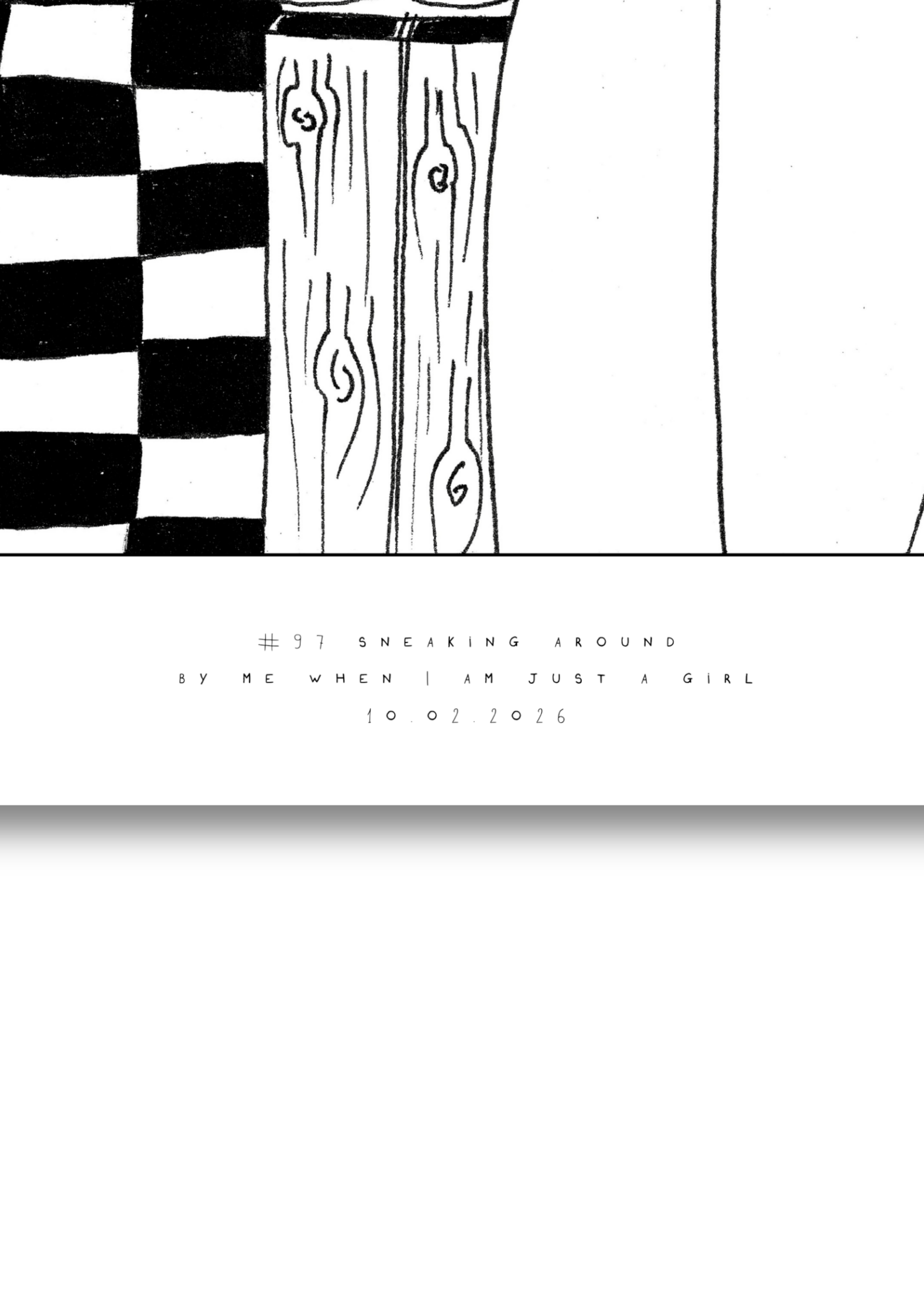 #97 - Sneaking around - Semi-Glossy Paper Post