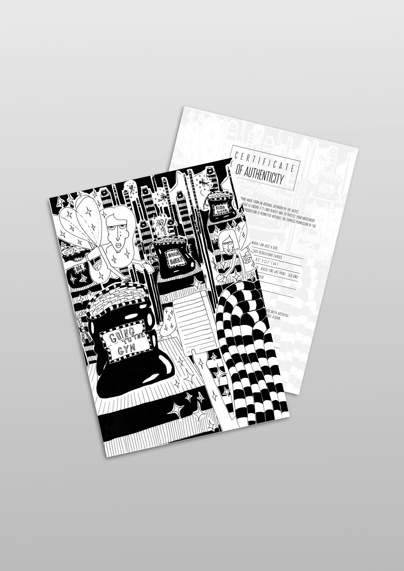 #34 New years resolutions fairies - Gilcèe Print