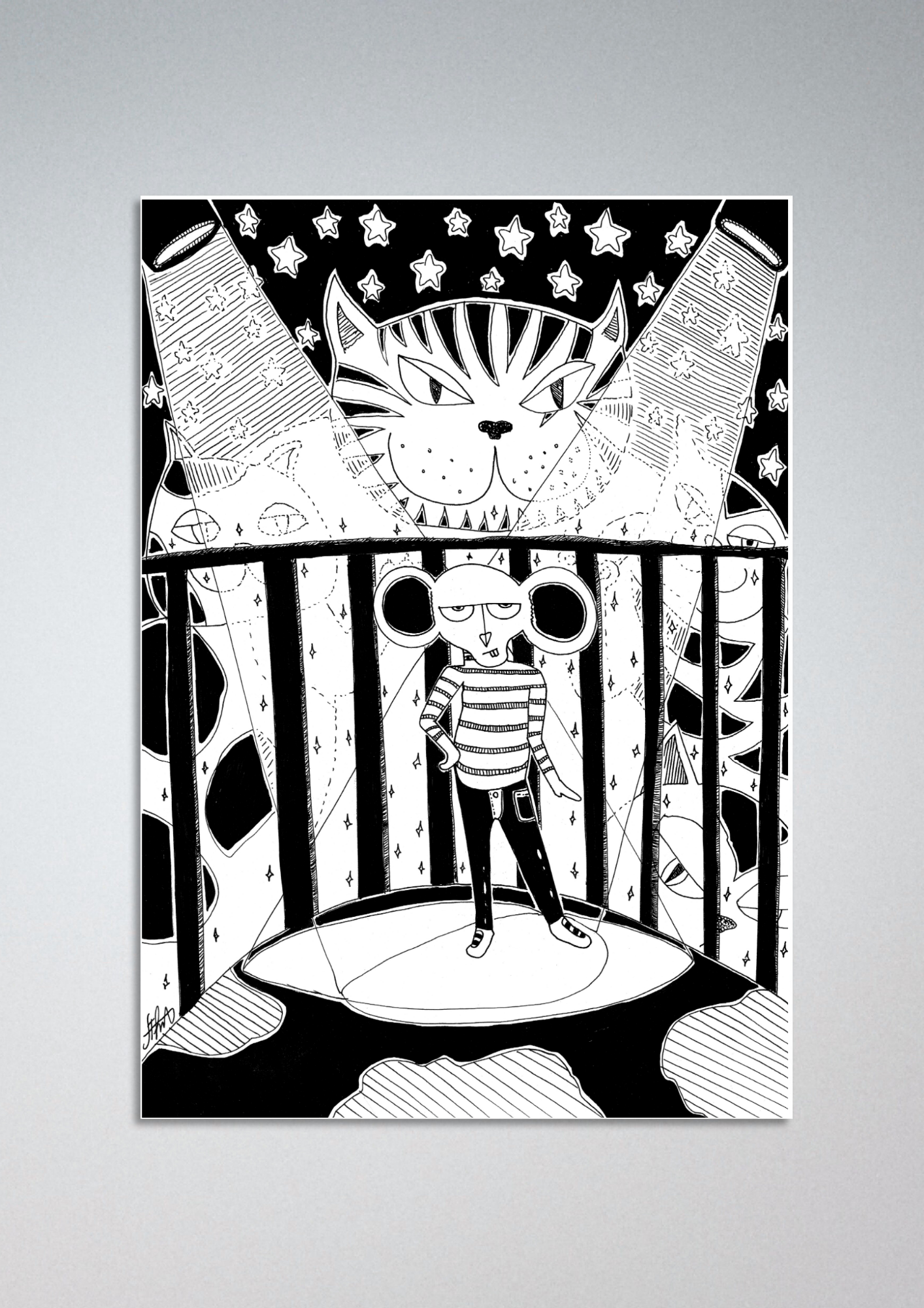 #69 The gold cage - Gilcèe Print