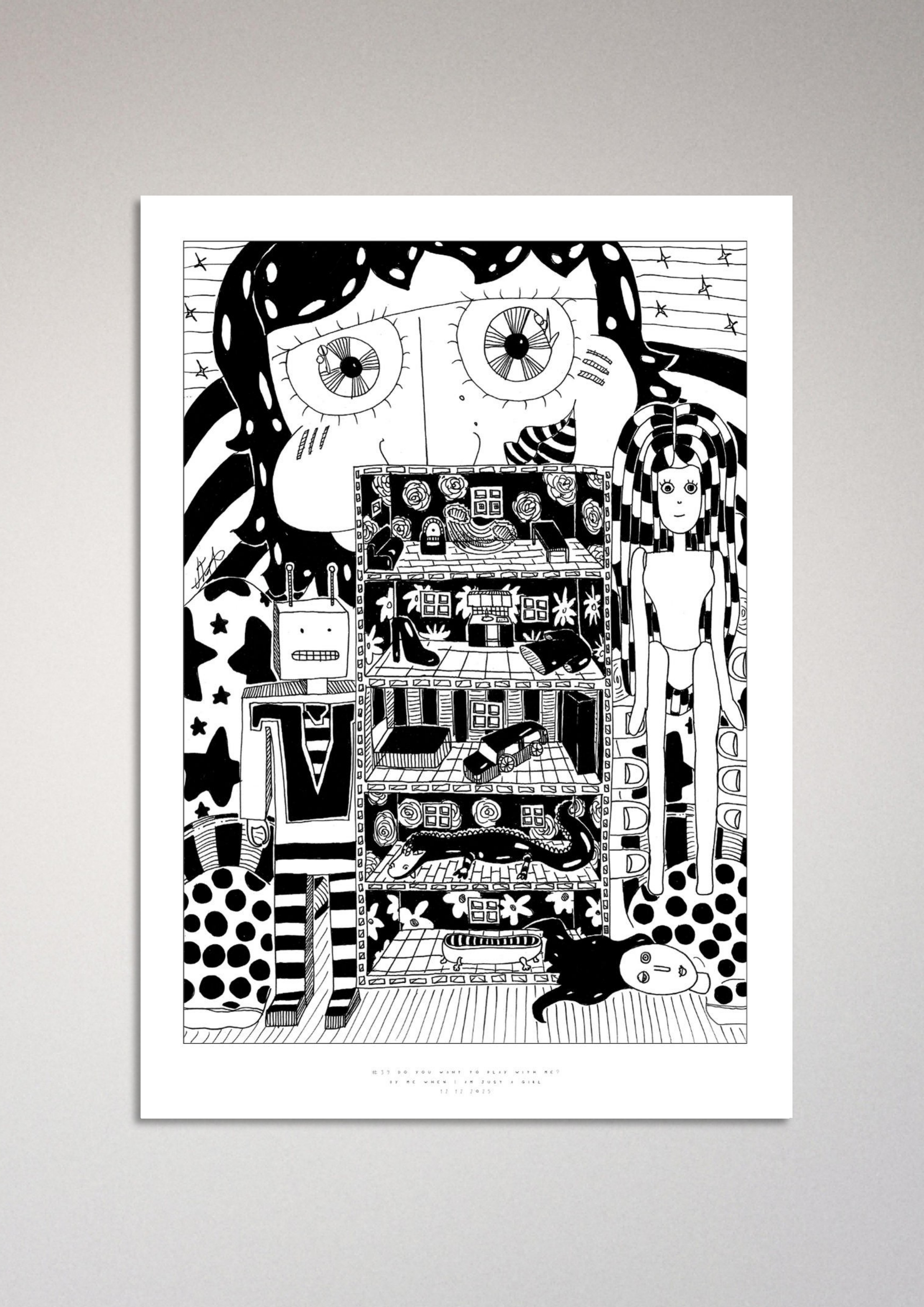 #39 Do you want to play with me? - Semi-Glossy Paper Poster