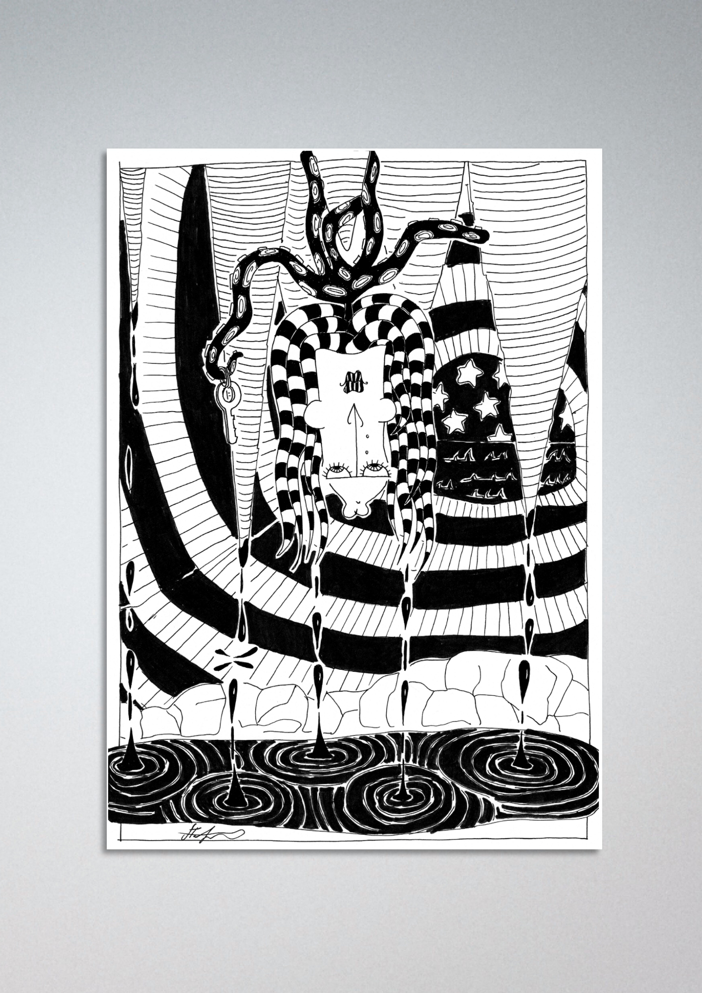 #23 In the cave with the key - Gilcèe Print