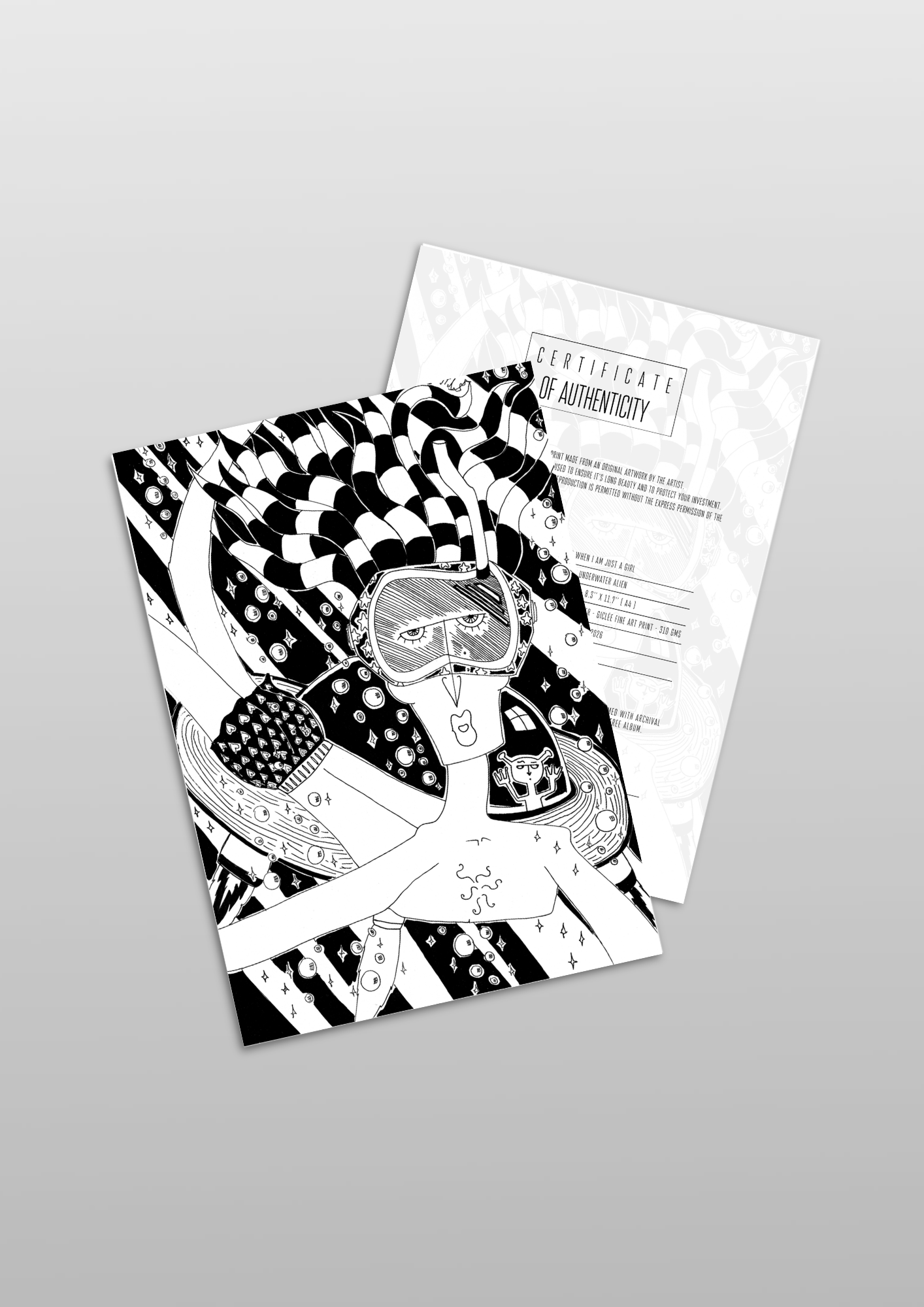 #43 Underwater alien - Gilcèe Print