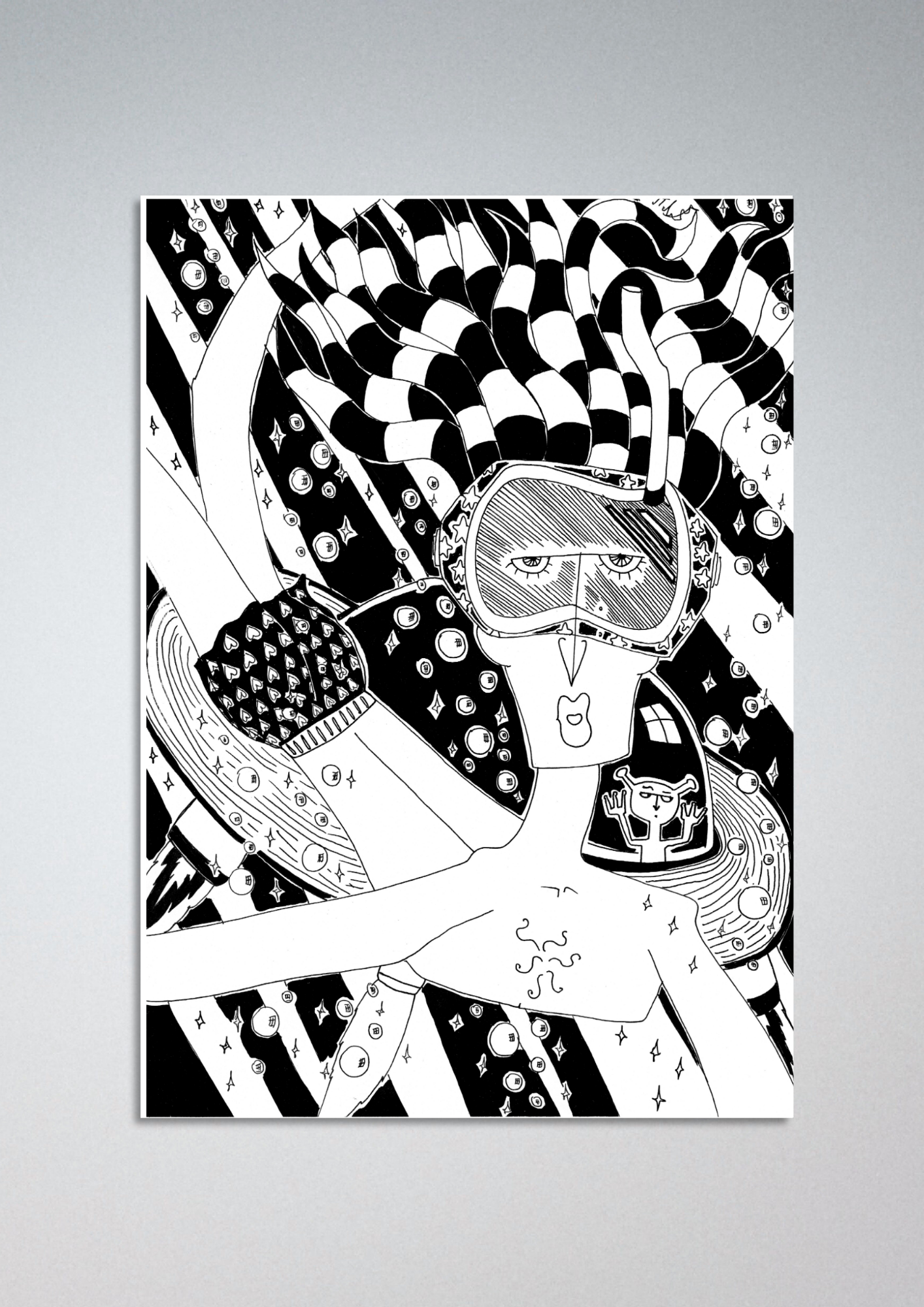 #43 Underwater alien - Gilcèe Print