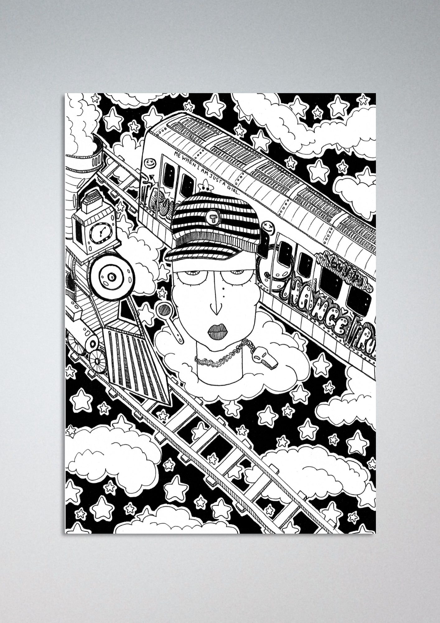 #113 The 2 trains- Gilcèe Print