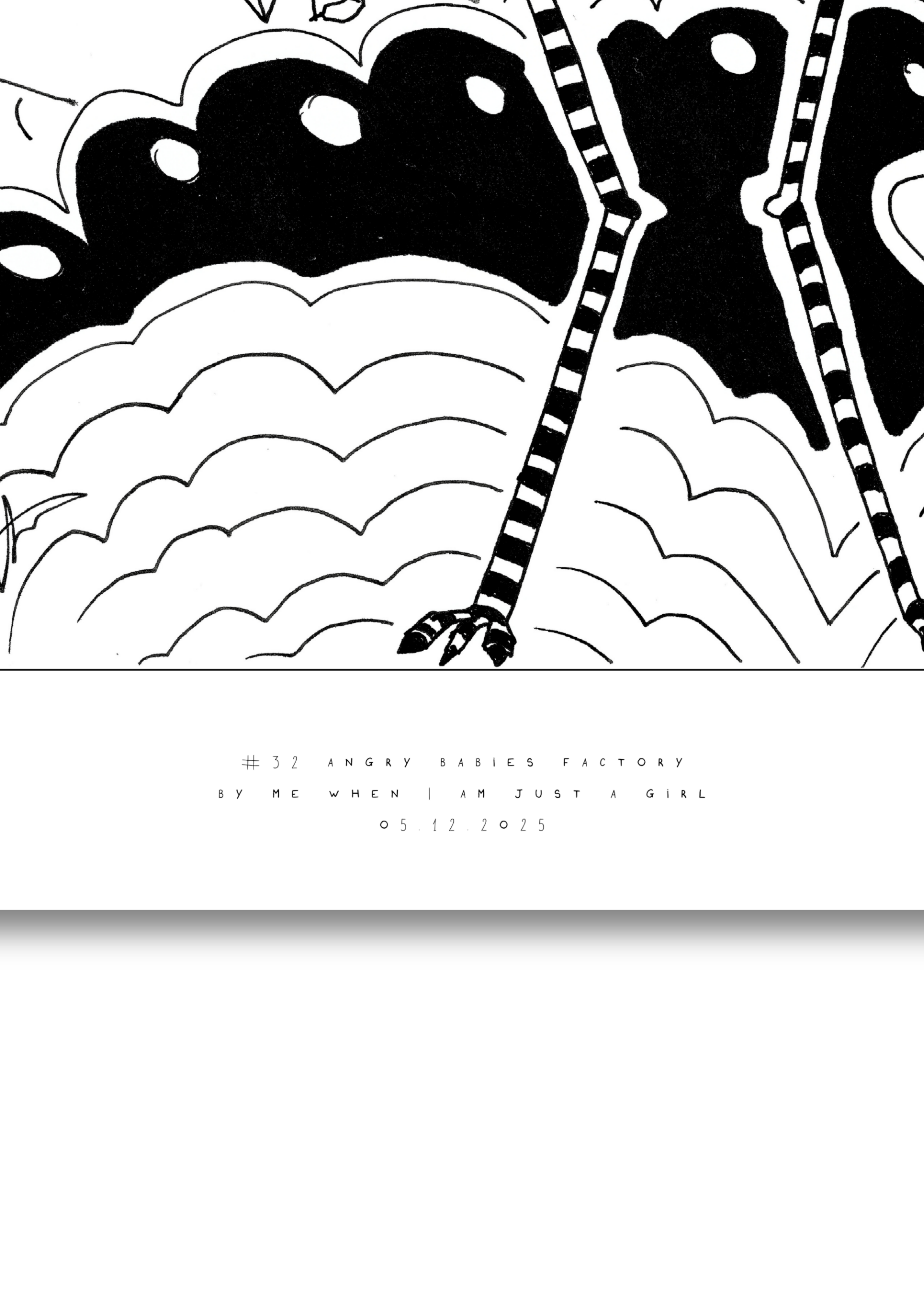 #32 Angry babies factory - Semi-Glossy Paper Poster