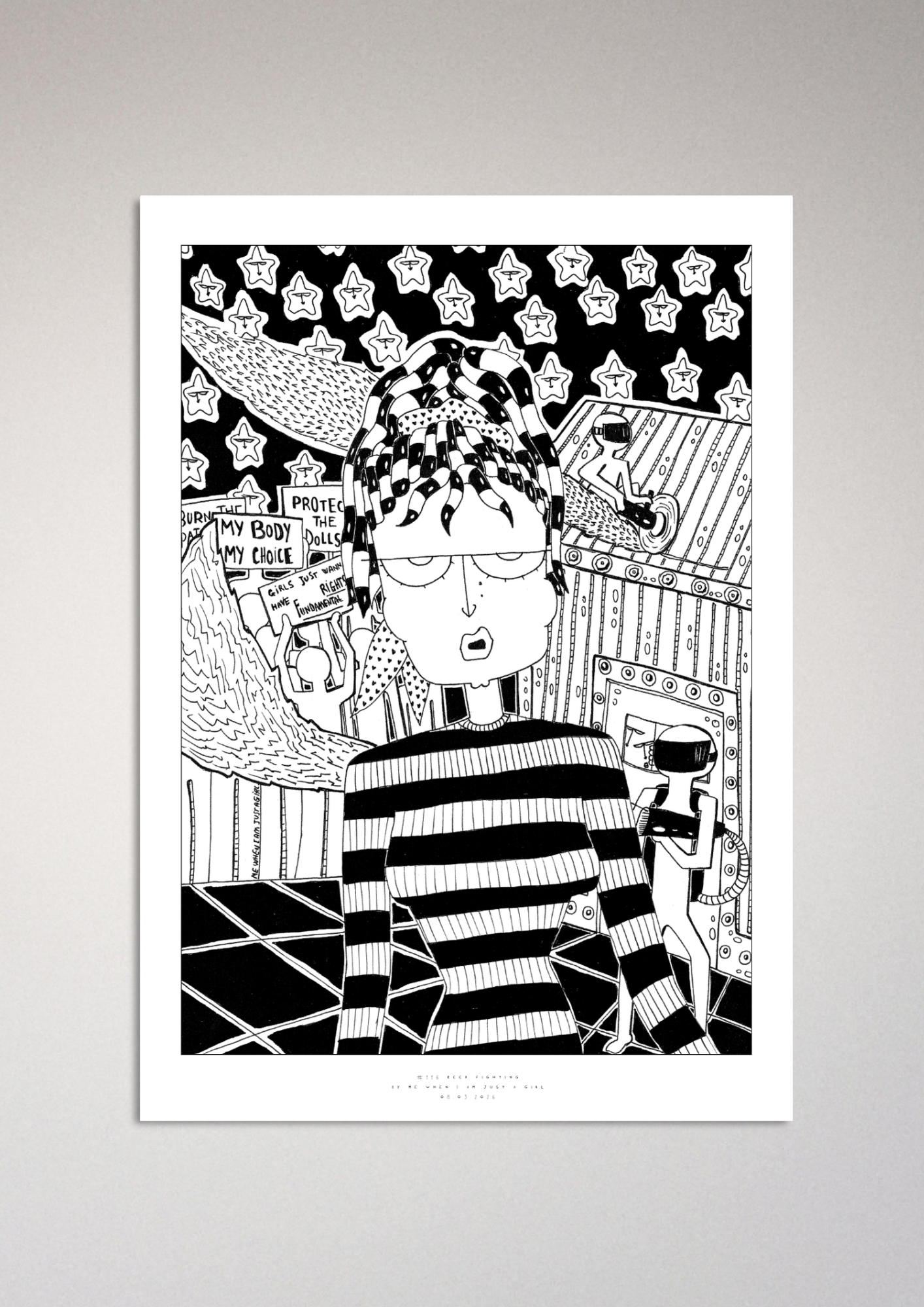 #116 - Keep fighting -  Semi-Glossy Paper Poster