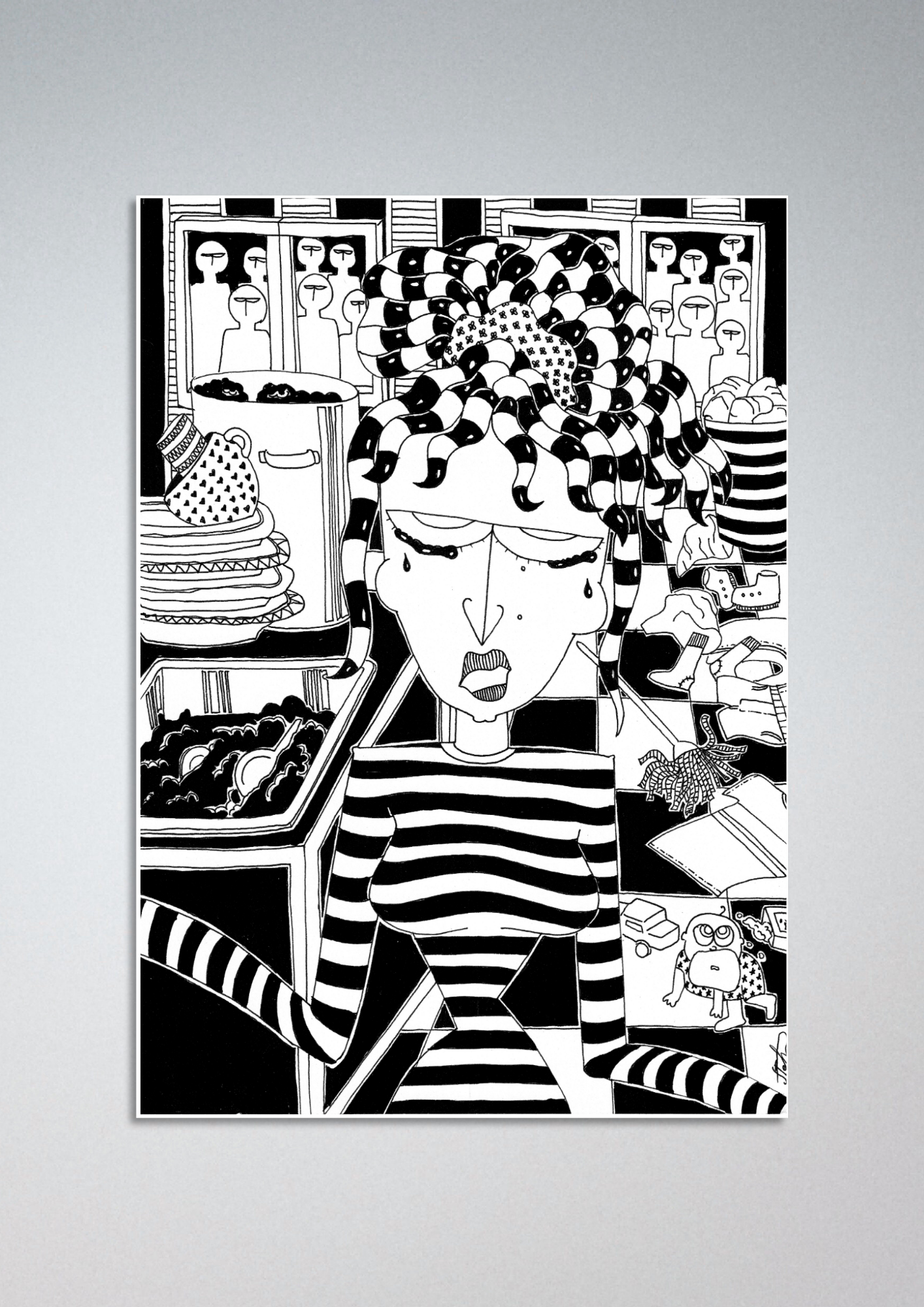 #100 I cry when I am angry - Gilcèe Print