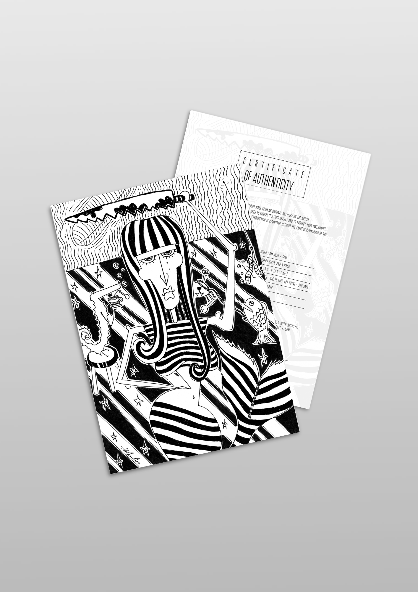 #17 A murdery siren and a crob - Gilcèe Print