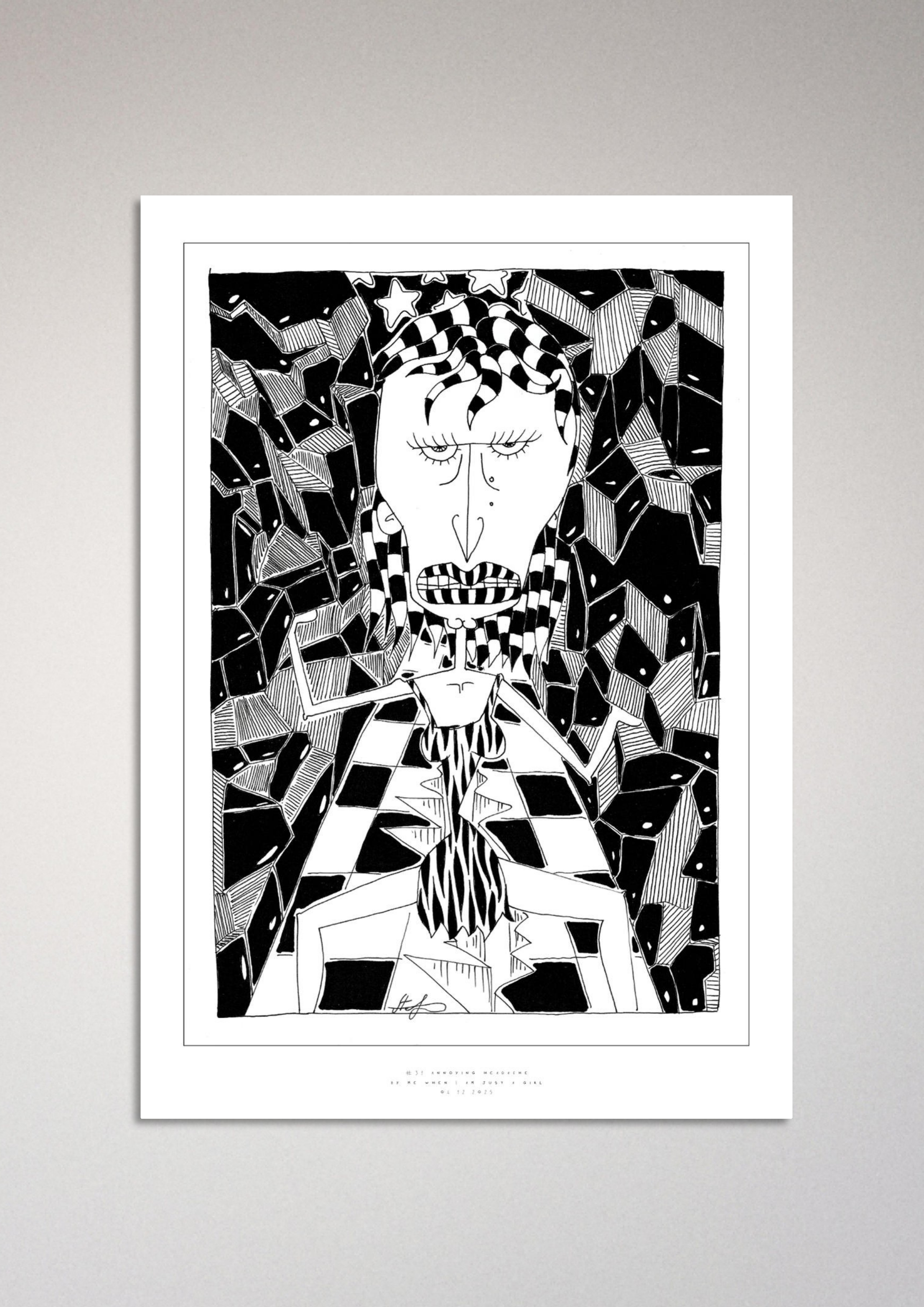 #31 Annoying headache - Semi-Glossy Paper Poster