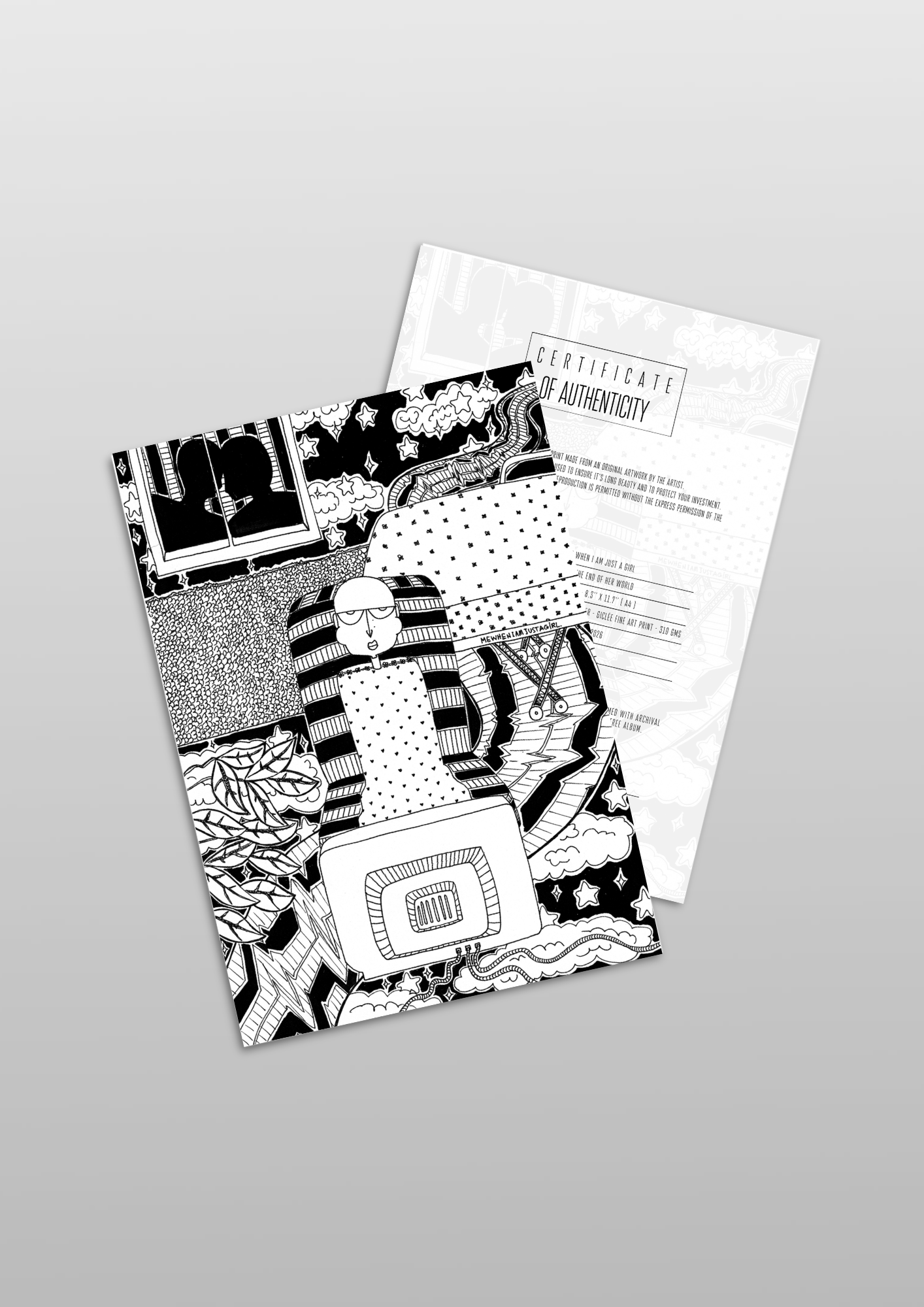 #107 The end of her world - Gilcèe Print