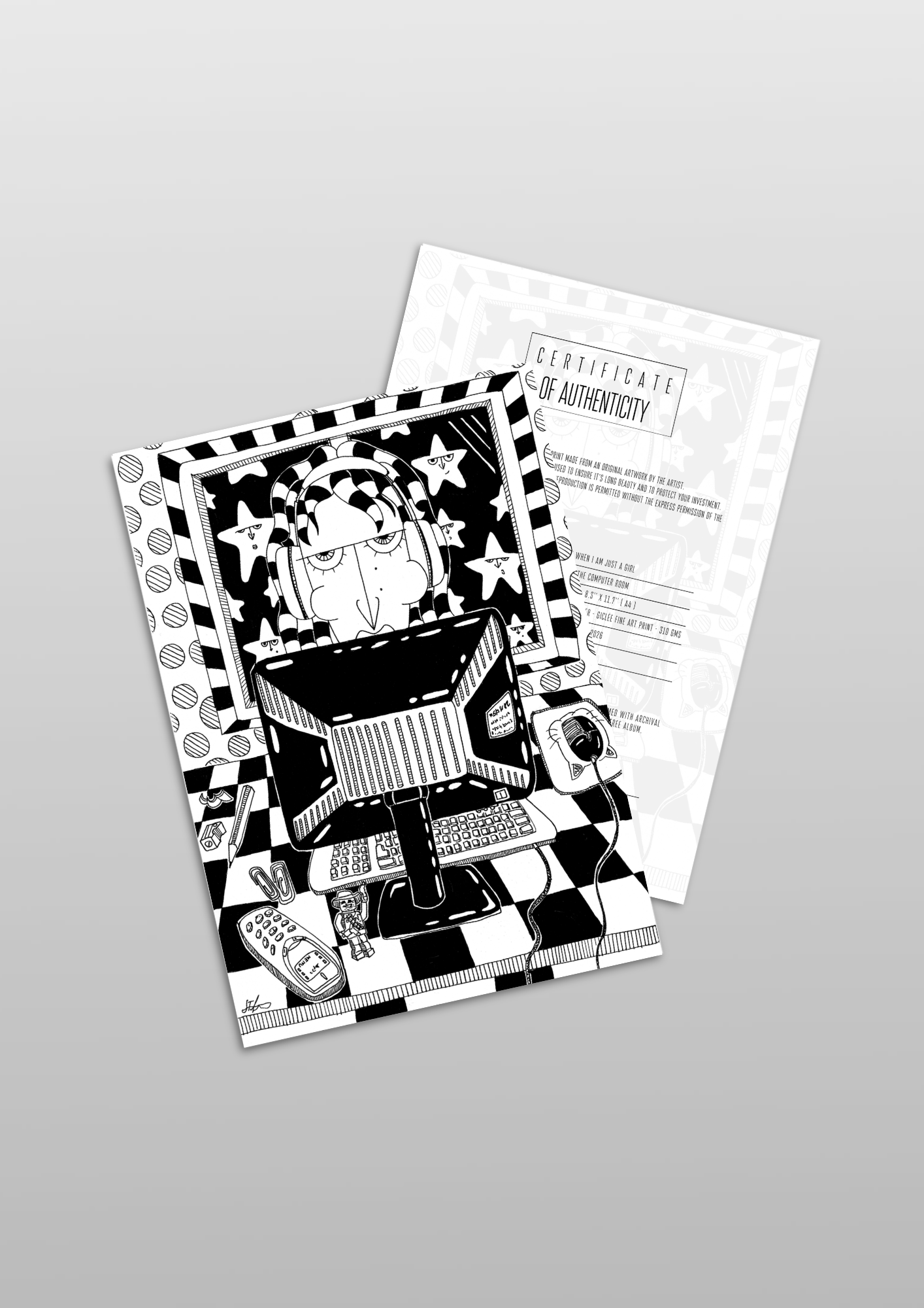 #38 The computer room - Gilcèe Print