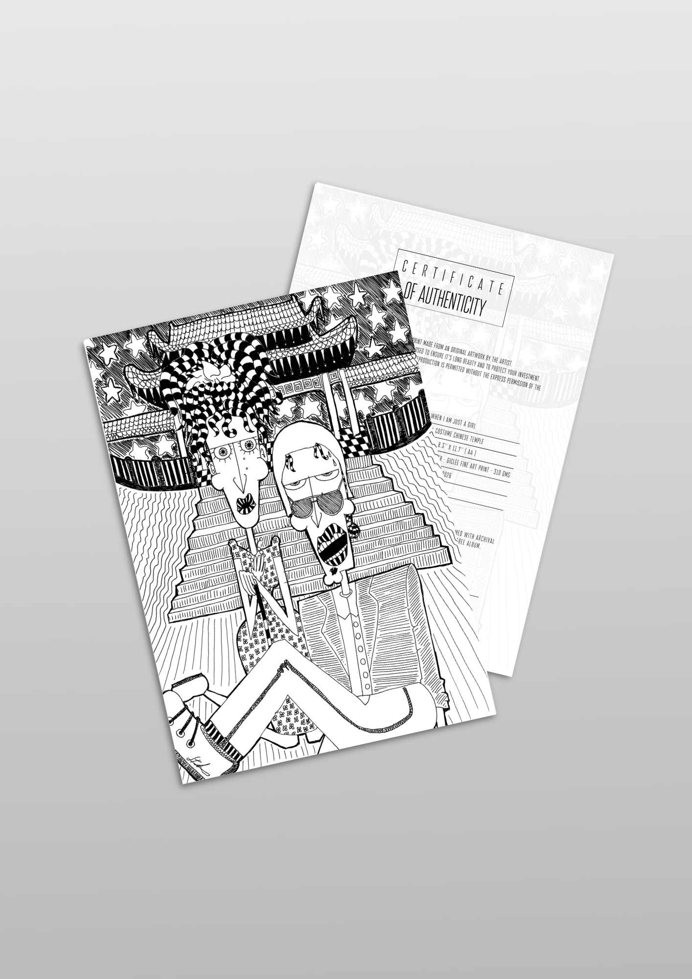 #14 Pitbull costume Chinese temple - Gilcèe Print