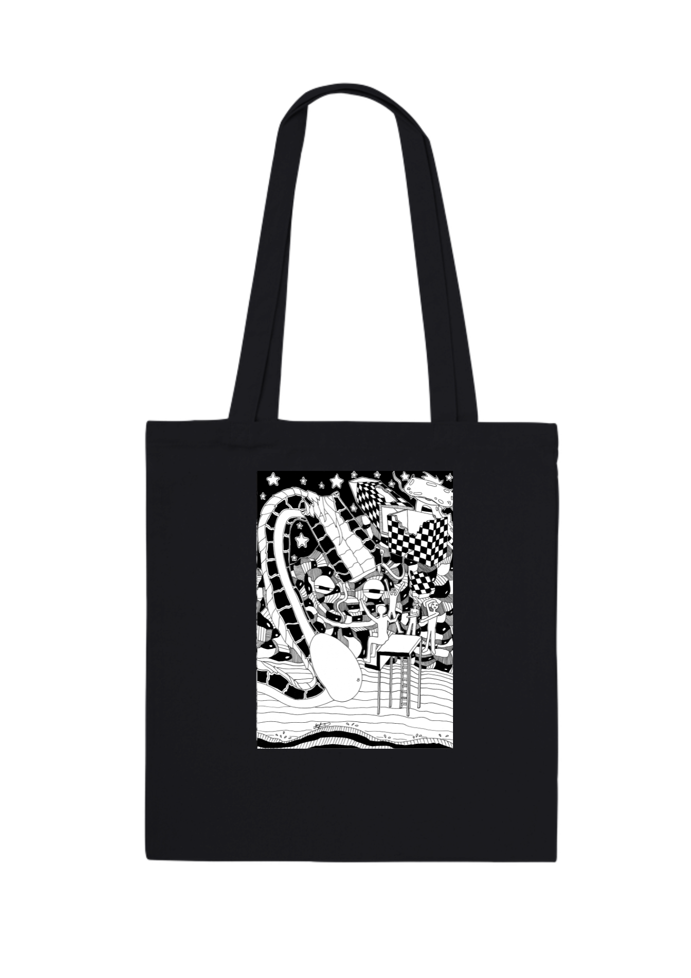 #60 O my god I told you I am sorry-  Organic Tote Bag - Black