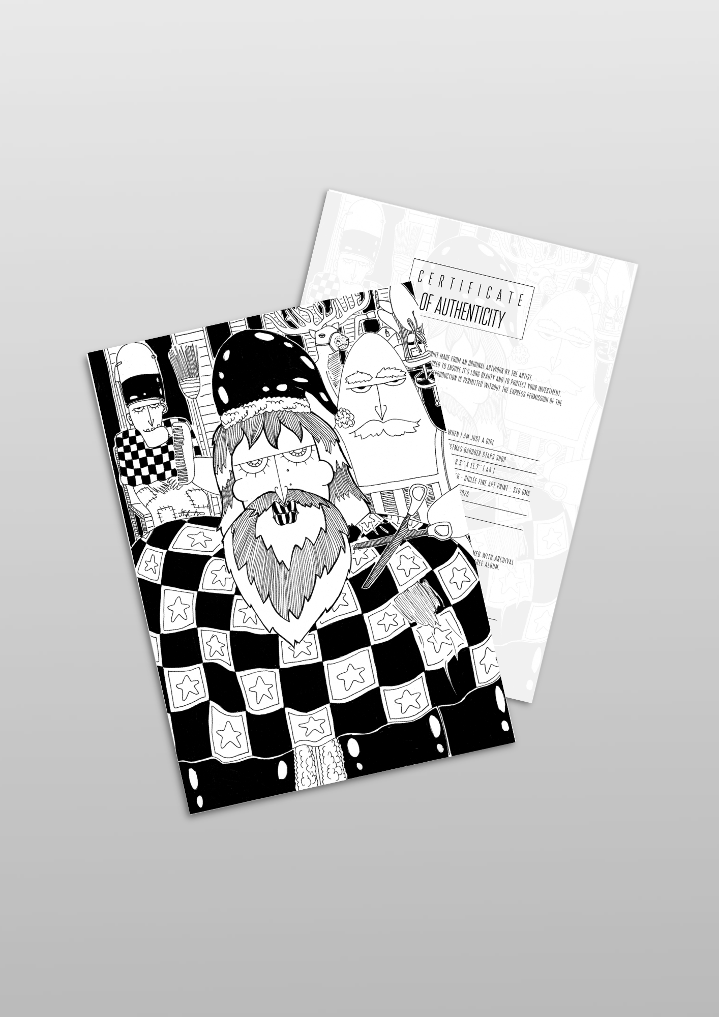 #52 The christmas barber stars shop - Gilcèe Print