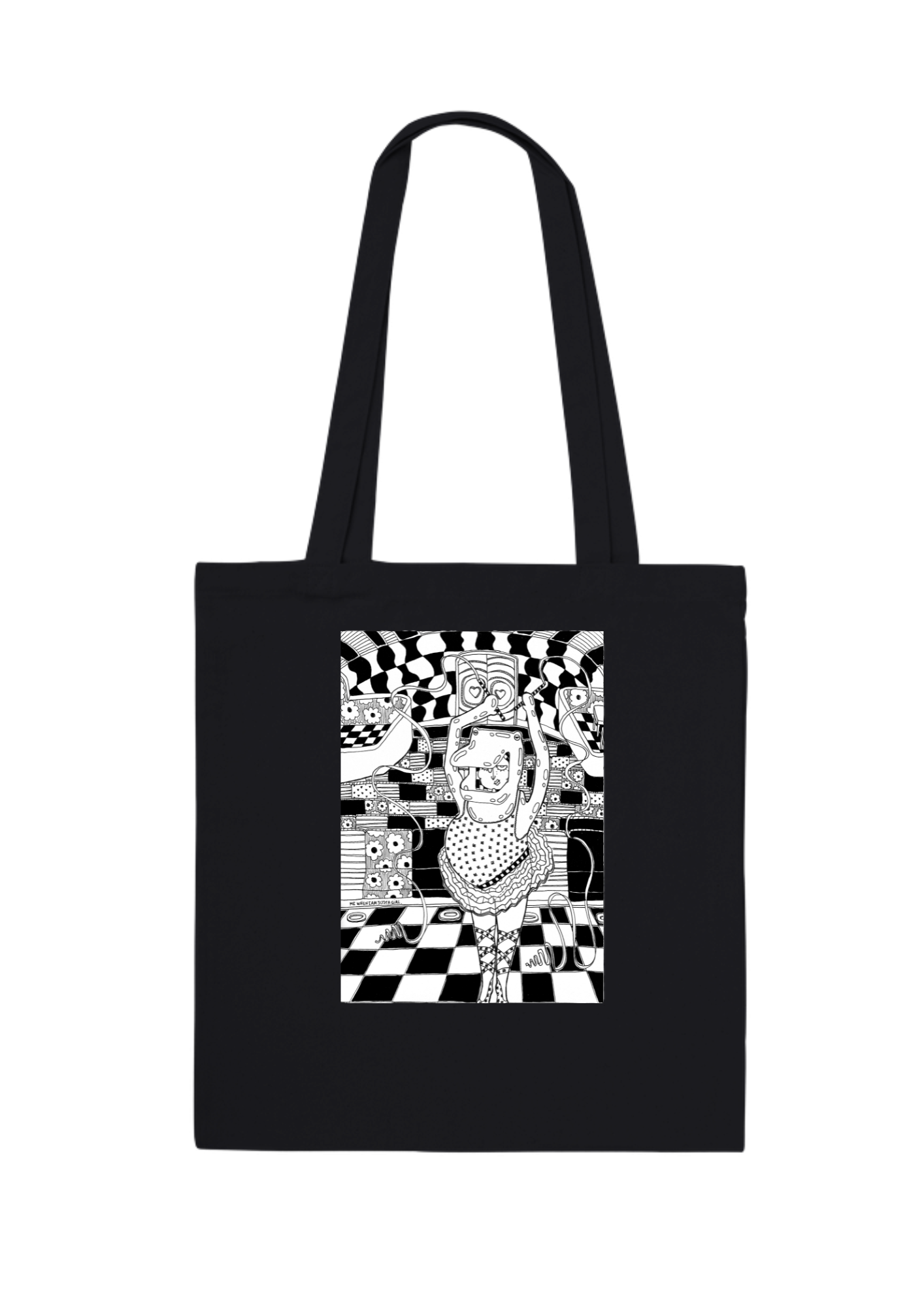 #108 Ballerina debut - Organic Tote Bag - Black